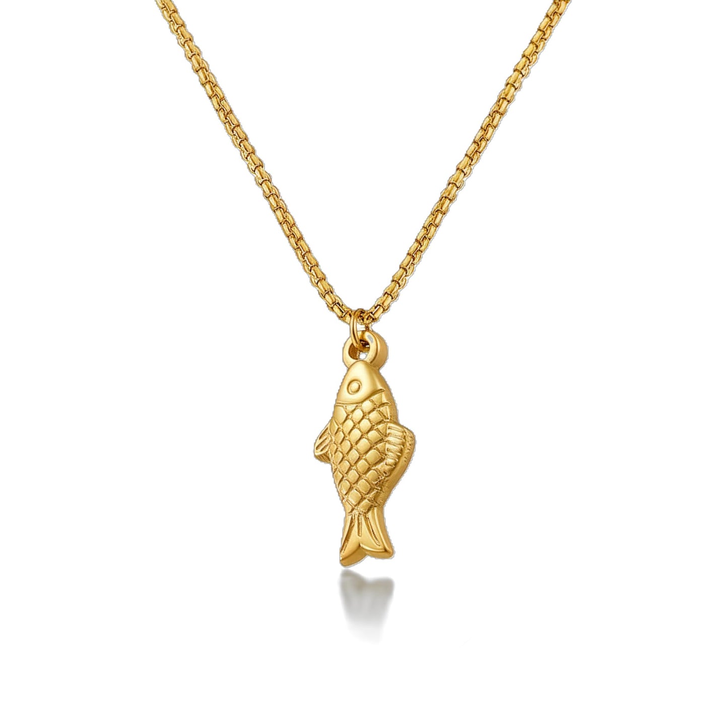SHINYY Fish Necklaces for Women | 18K Gold Plated Summer Beach Pendant l Charm Ocean Jewelry for Her (Style 3)
