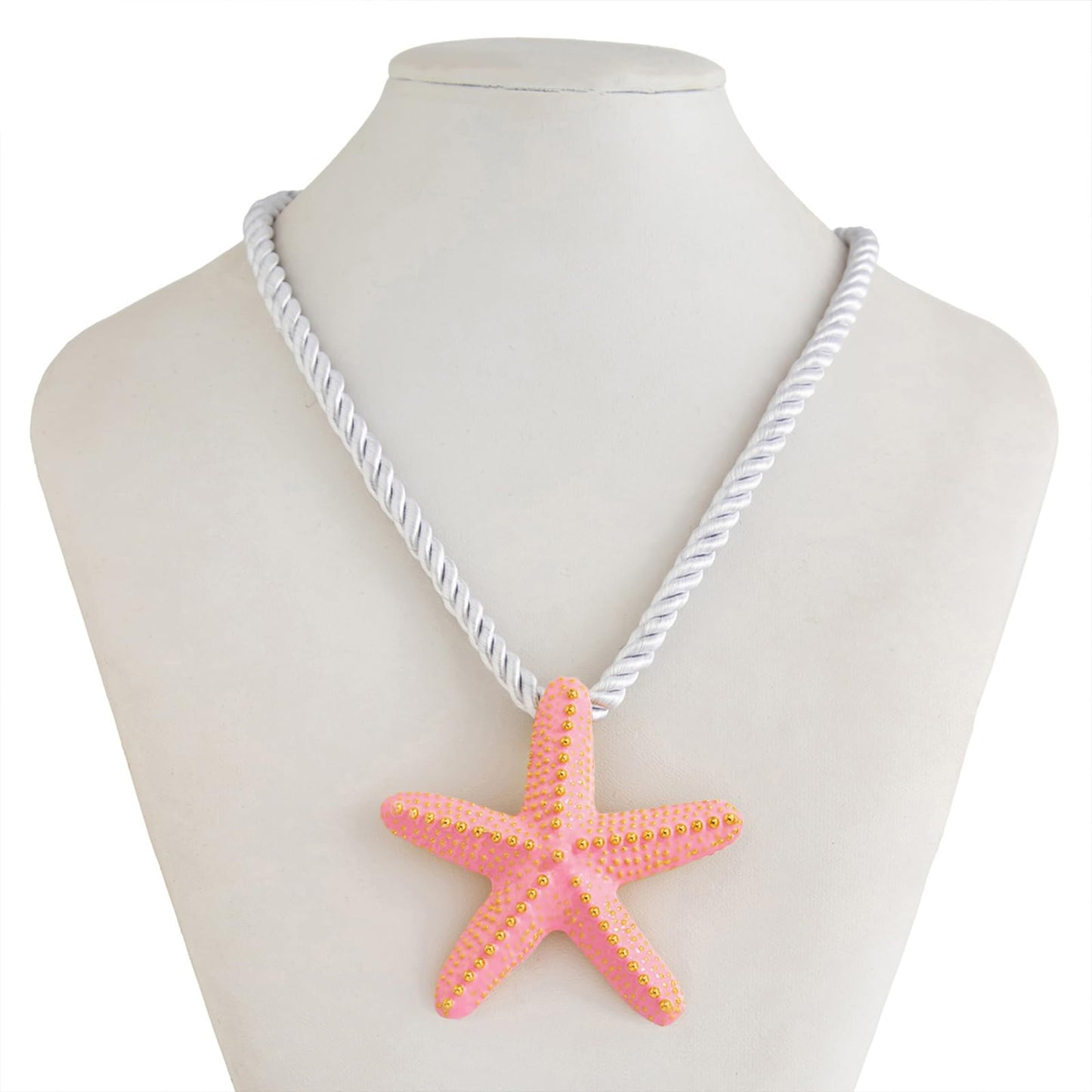 Nojess Starfish Necklace for Women Large Star Pendant Necklaces Beach Necklaces Statement Chunky Necklaces Summer Holiday Beach Party Jewelry (Pink Starfish Necklace)
