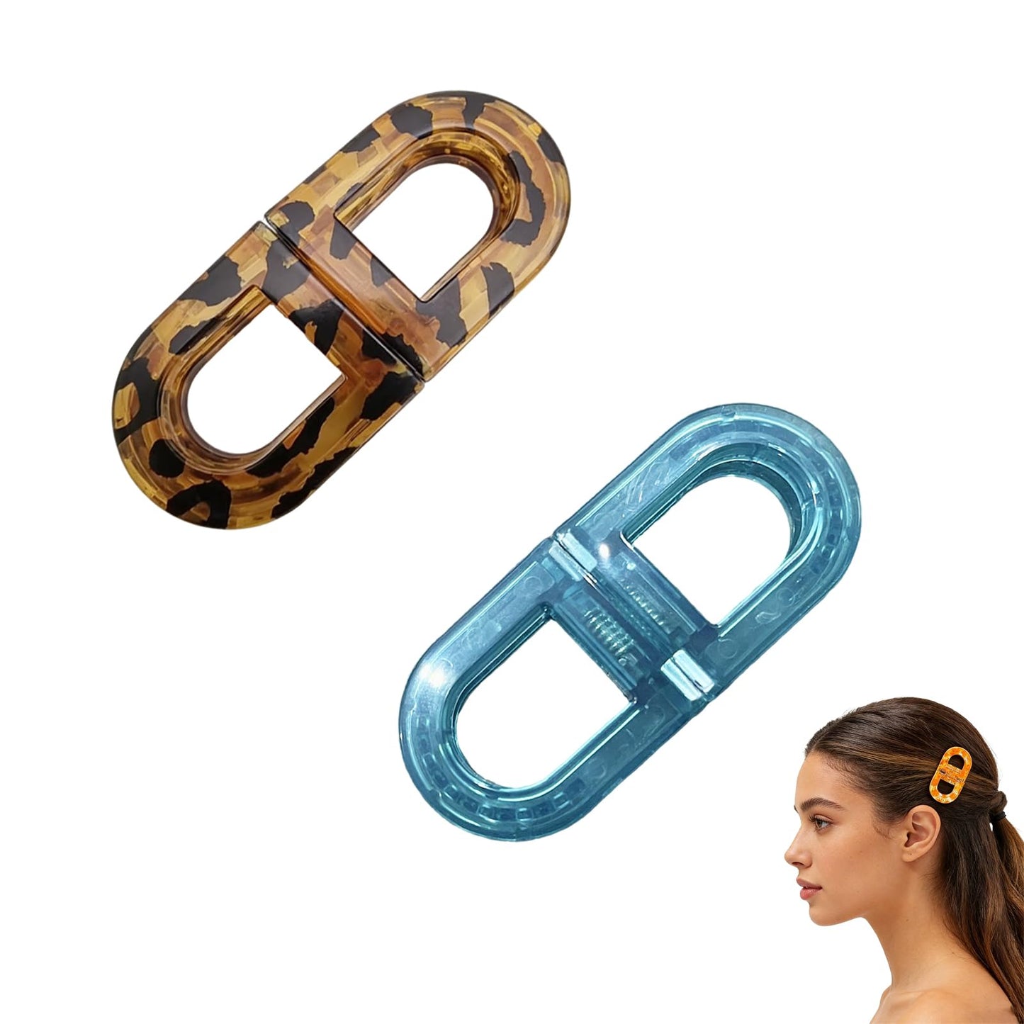 Magnetic Hair Clips, Strong Hold Magnetic Styling Clips, No-Slip Flat Magnetics Styling Clips, No-Crease Sectioning Hair Accessories for Thin & Thick Hair (2PCS-C)