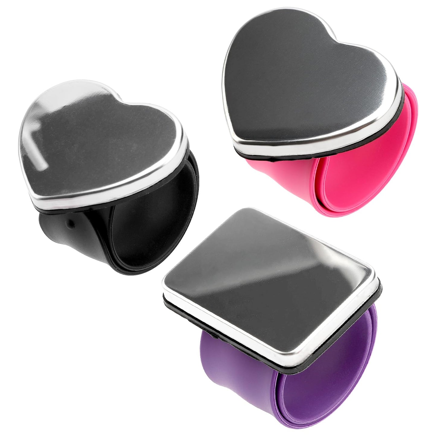 Magnetic Pin Cushion Wristband 3-Pack, Adjustable Wrist Pin Holder with Strong Magnets, Hands-Free Wrist Pin Cushion for Sewing, Quilting, Bobby Pins & Hair Styling, Skin-Friendly Silicone Strap