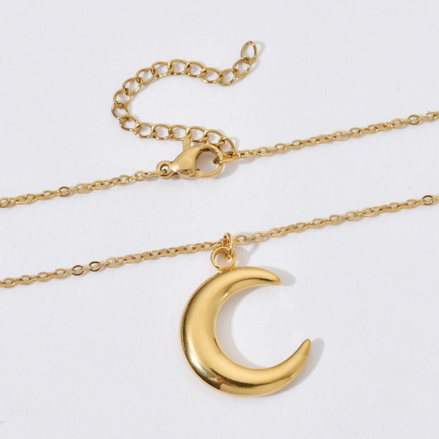 KONPJE Sunflower Fidget Necklace for Women Gold Moon Necklace Rotating Heart Necklaces Spinning Crystal Sunflower Anxiety Necklaces Crescent Moons Jewelry Accessories (Moon)