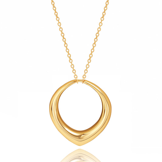 PERNNLA PEARL Long Pendant Necklace for Women 18K Gold Plated Heart Long Chain Necklace Y Necklace Jewelry for Women