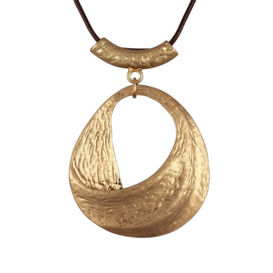 joymiao Boho Pendant Necklace for Women Vintage Long Chunky Bohemian Necklace with Large Gold Pendant Hippie Choker Necklaces