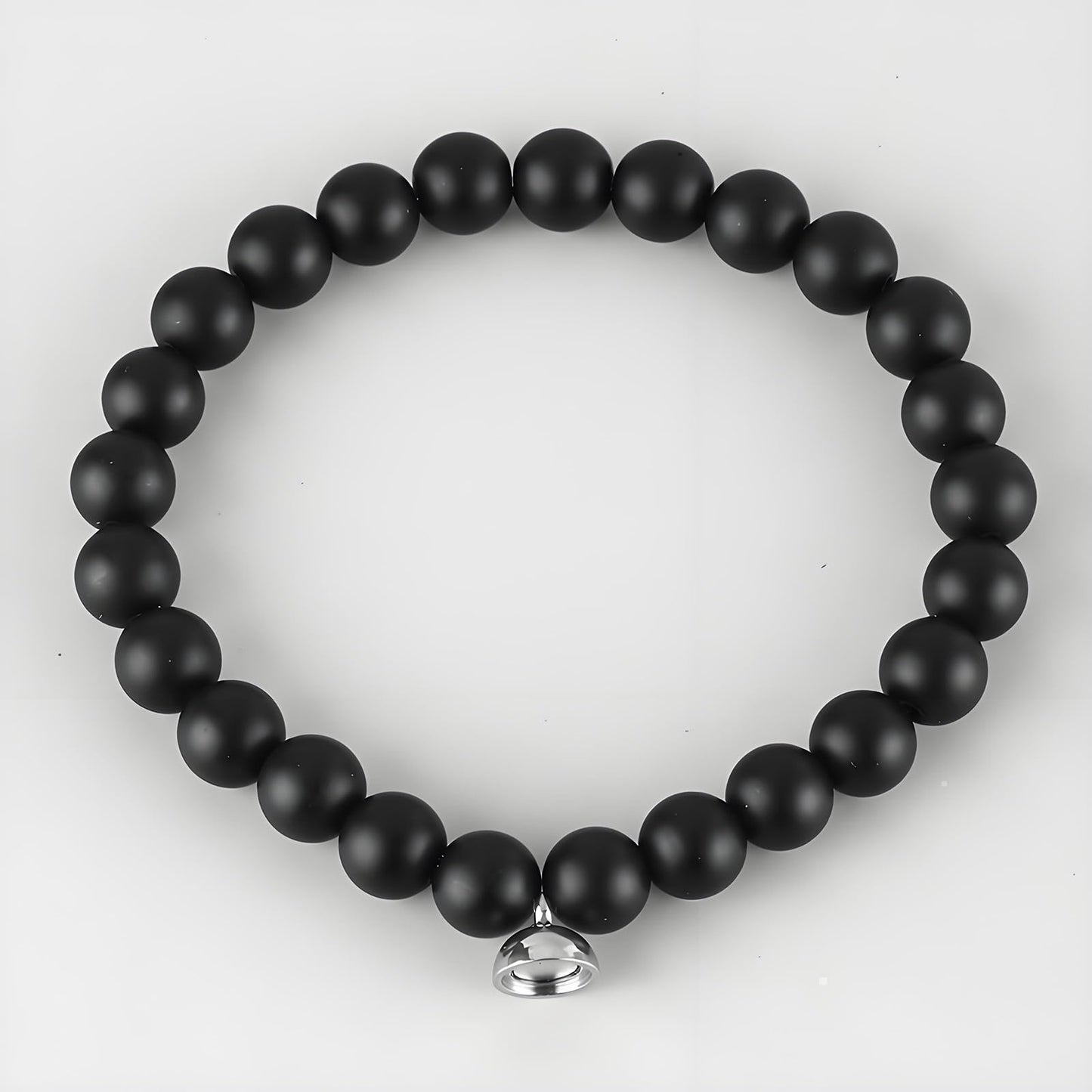 Mengji Life Glame Anti Smoking Bracelets for Women Men, Magtherapy Quitting Bracelet Stretch Adjustable Stop Smoking Cessation Effective Handmade Jewelry Gifts (1pcs-black)