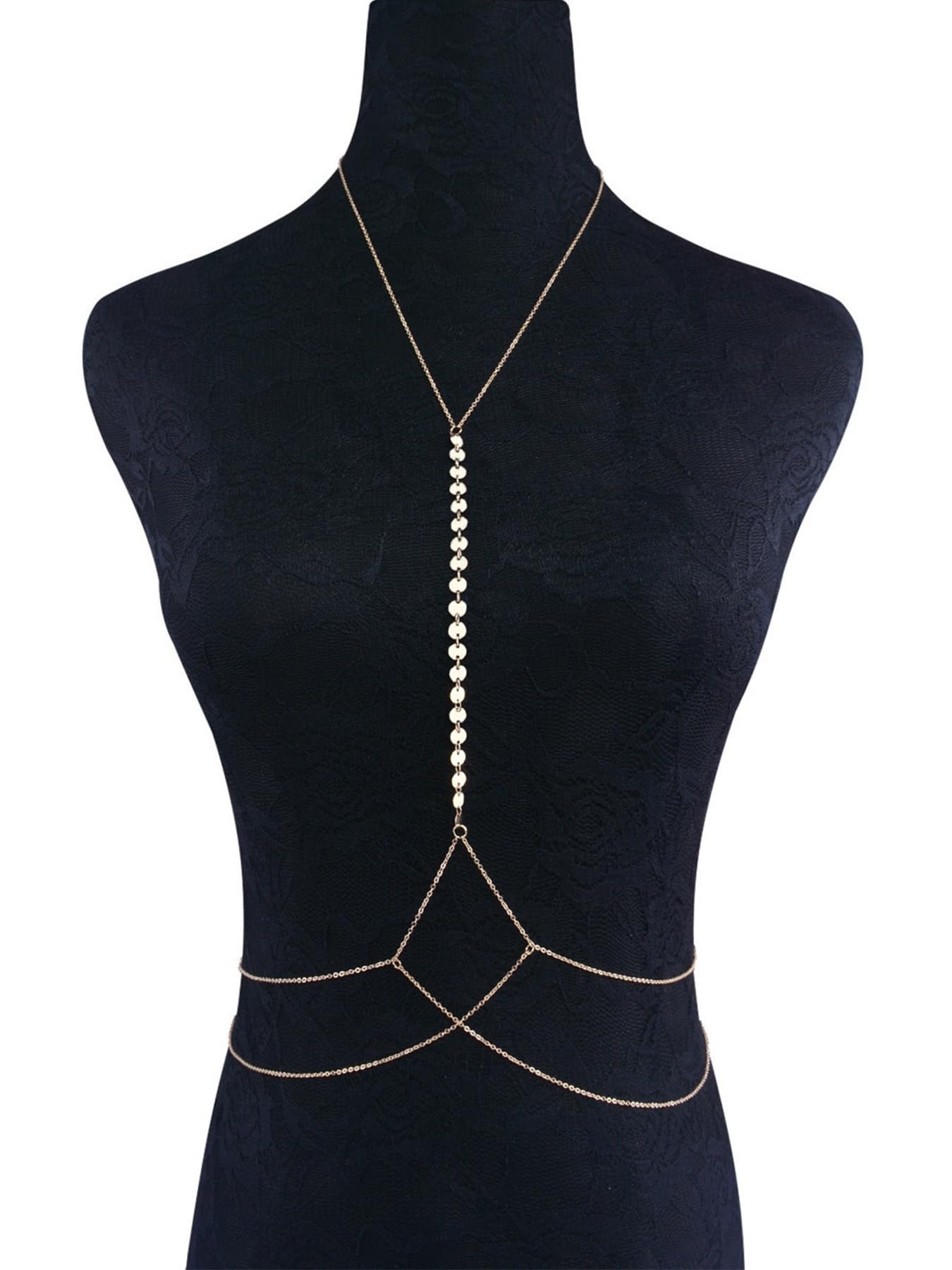 Longita Gold Body Chain Jewelry for Women Body Jewelry for Women Sexy Bikini Bra Chains Summer Holiday Accessories Trendy Dainty no Tarnish Waterproof