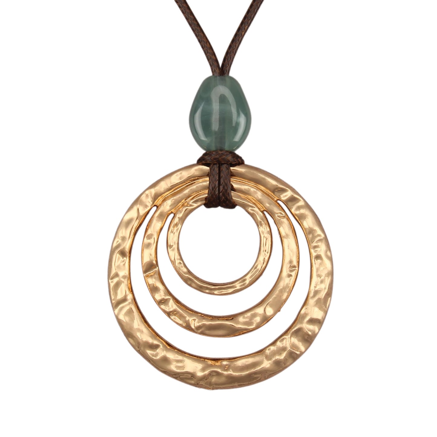 joymiao Chunky Pendant Necklace for Women Bohemian Vintage Statement Necklace Gold Boho Circle Necklaces trendy Handmade Hippie Jewelry