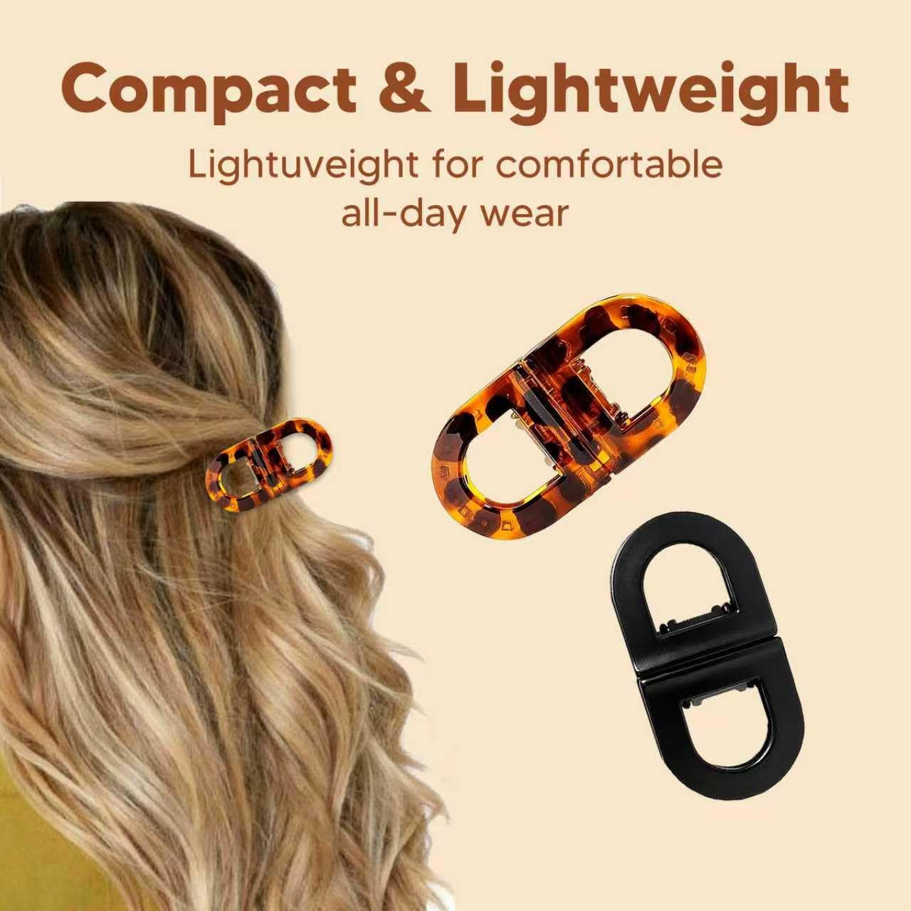 BFRAHD 2PCS Magnetic Hair Clips for women,No Crease Hair Clips Strong Hold,Seamless 2-in-1 Design for Everyday Hairstyles | Creaseless Hair Clips Gentle on Fine to Thick Hair,Portable Set