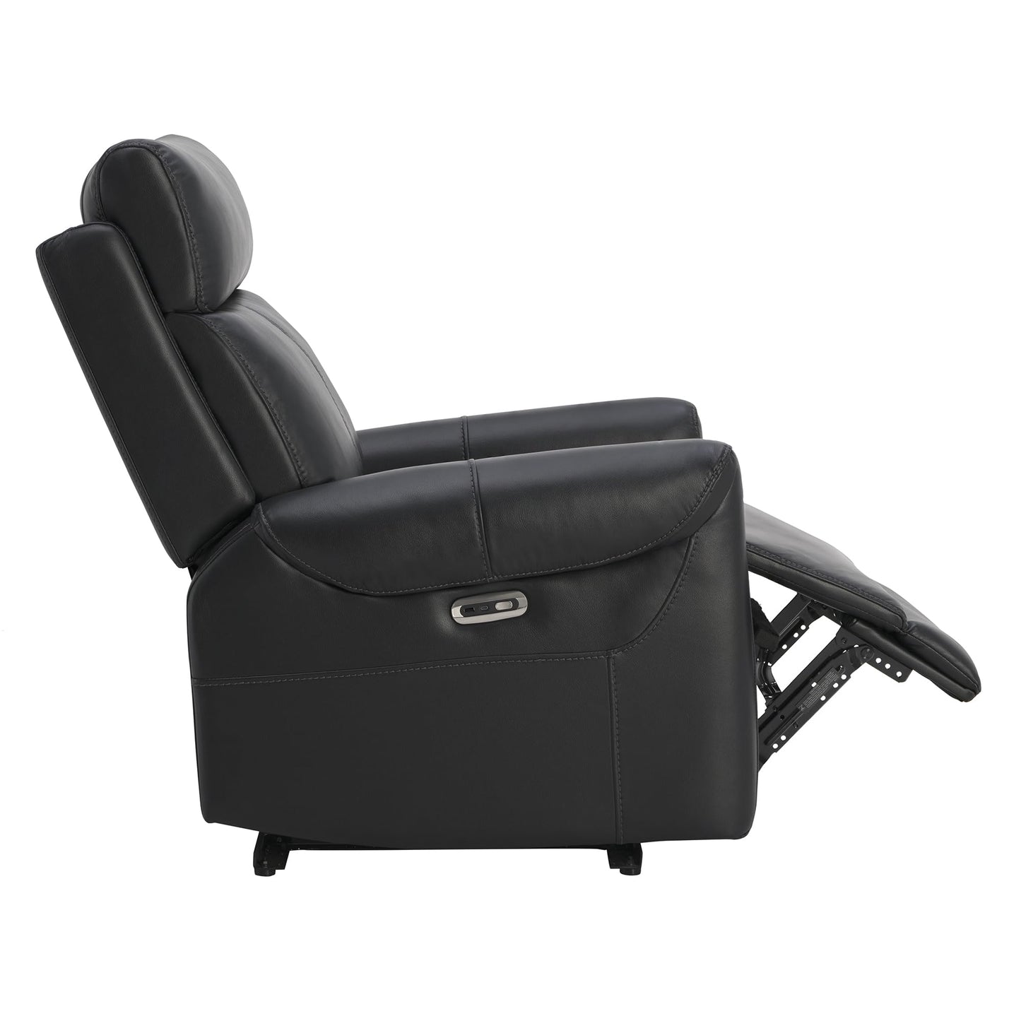 KISLOT Leather Recliner Chair for Adults Wall Hugger RV Recliner with USB Charging Ports Electric Power Reclining Sofa for Living Room Home Theater Seating Bedroom