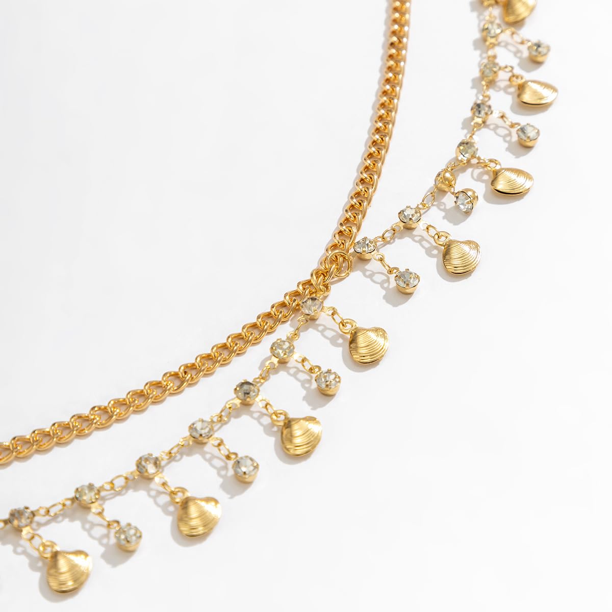 JFORYOU Gold Waist Chain for Women, Layered Belly Chain for The Waist Adjustable Waterproof Sexy Bikini Satellite Beads Chain Summer Non Tarnish Body Chain Jewelry for Women