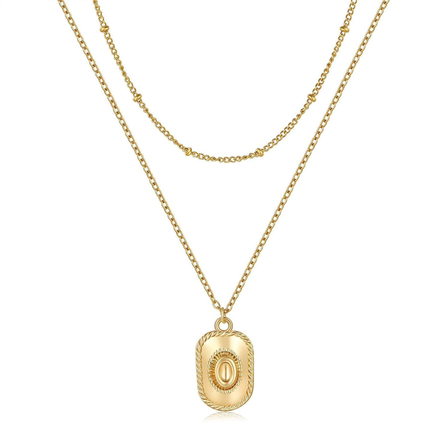 Dckazz Cowgirl Necklace 14K Gold Plated Layered Cowboy Hat Boot Necklace Coastal Cowgirl Western Country Jewelry for Women