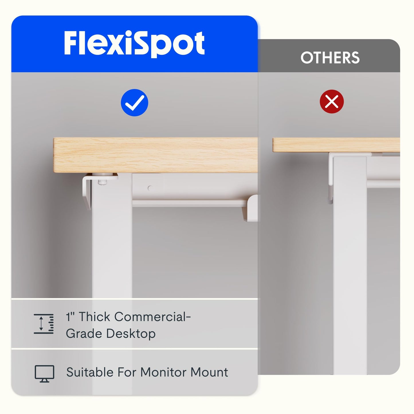 FLEXISPOT L Shaped Standing Desk, 71 x 63 Inch Electric Height Adjustable Corner Desk, Sit Stand Computer Workstation, Preset Controller, Home Office, White Frame with White Top
