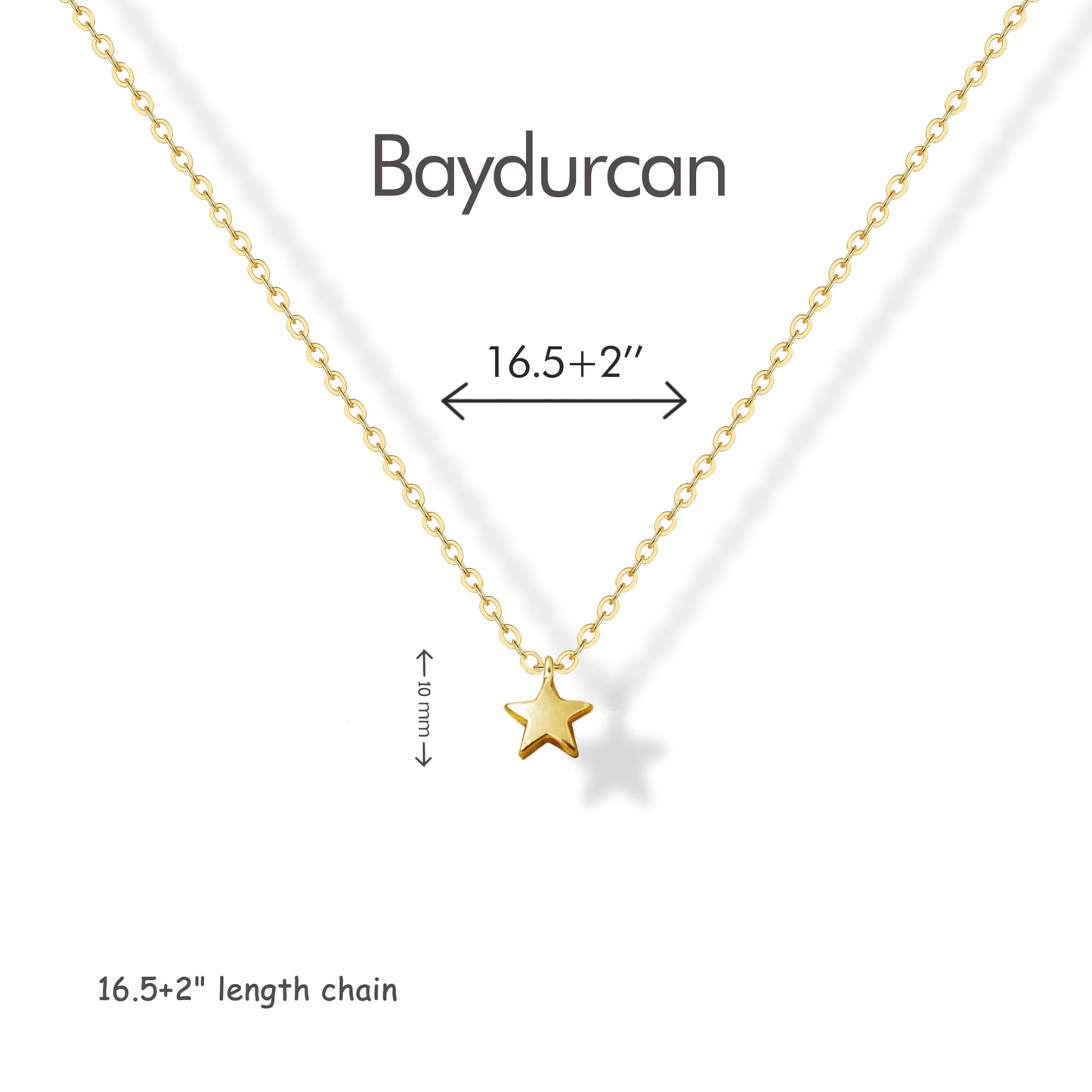 Baydurcan Gold Star Necklace Inspirational Gifts for Women Star Jewelry (Stars)