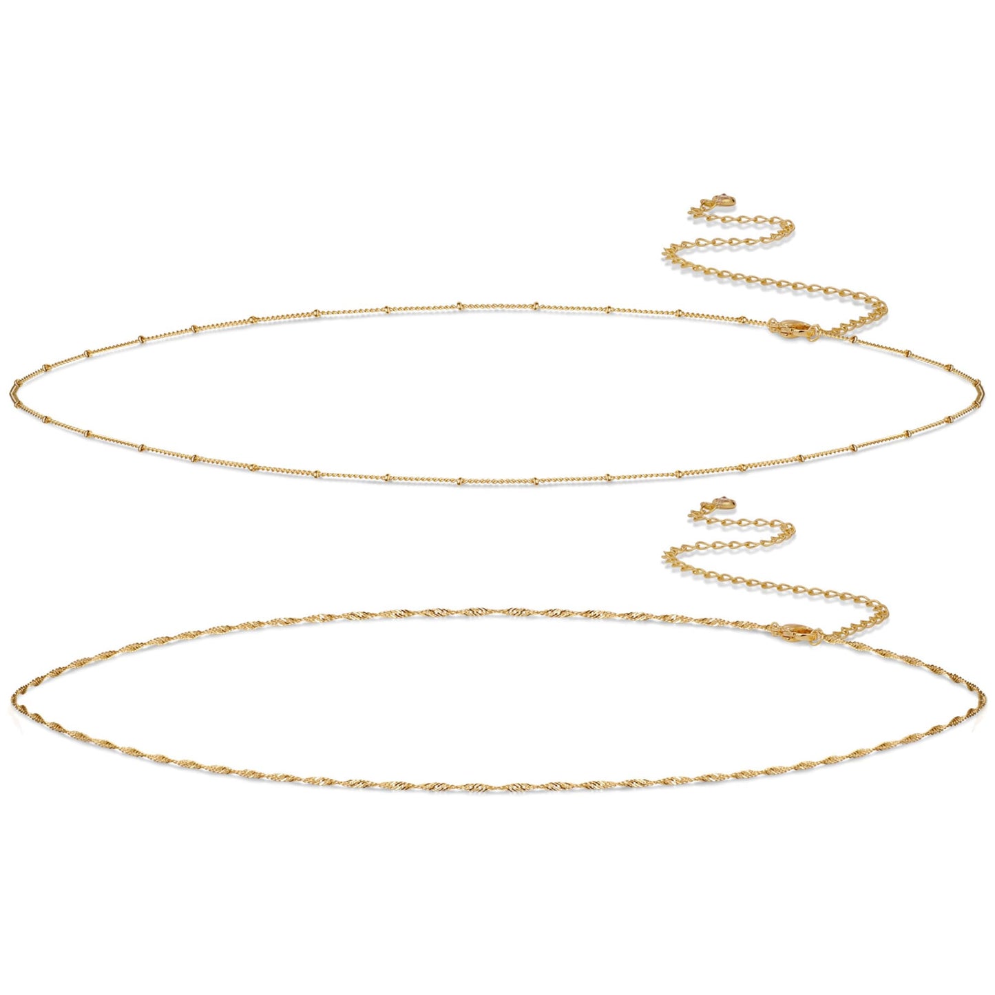 Rotnso 14K Gold Plated Body Chains Dainty Boho Layered Beach Waist Bead Chain Adjustable Bikini Belly Chain Jewelry Accessories for Women Sexy