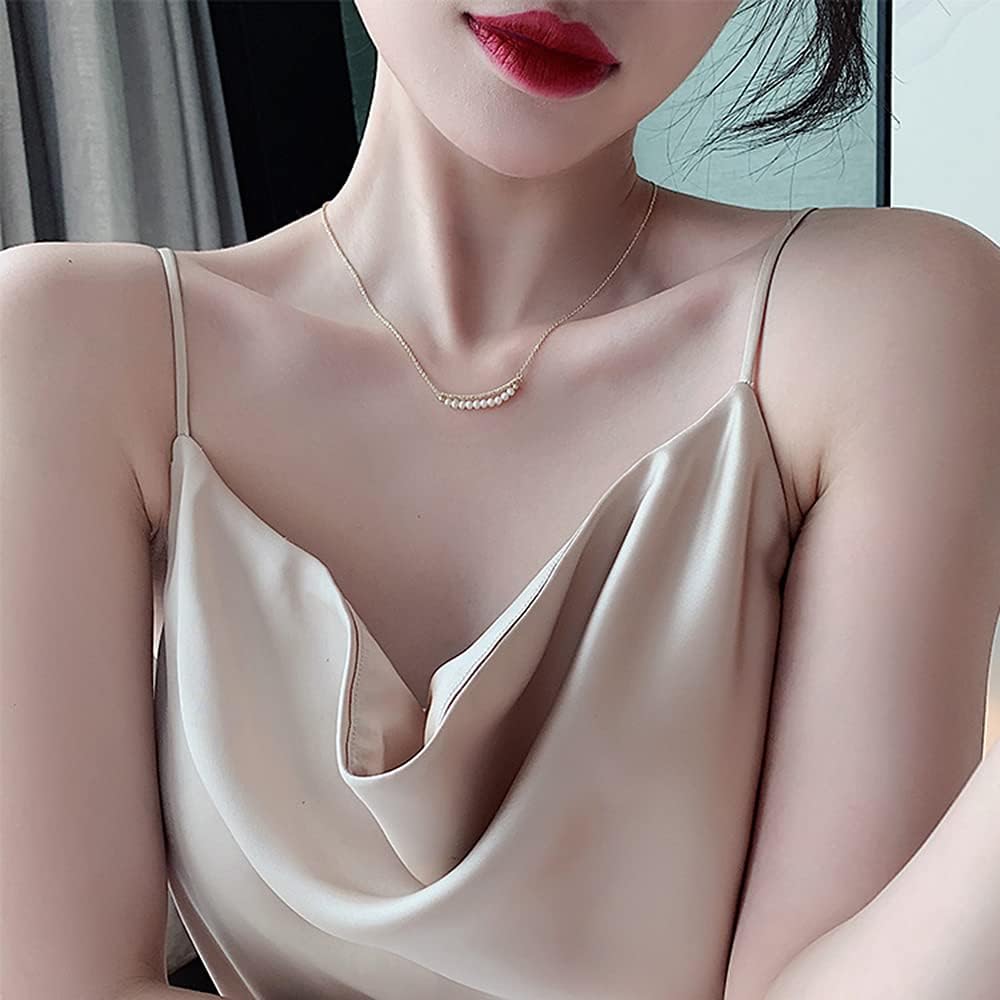 14K Gold Freshwater Cultured Baroque Pearl Choker Necklace, Dainty Chain, Gift for Her (12 Pearls)