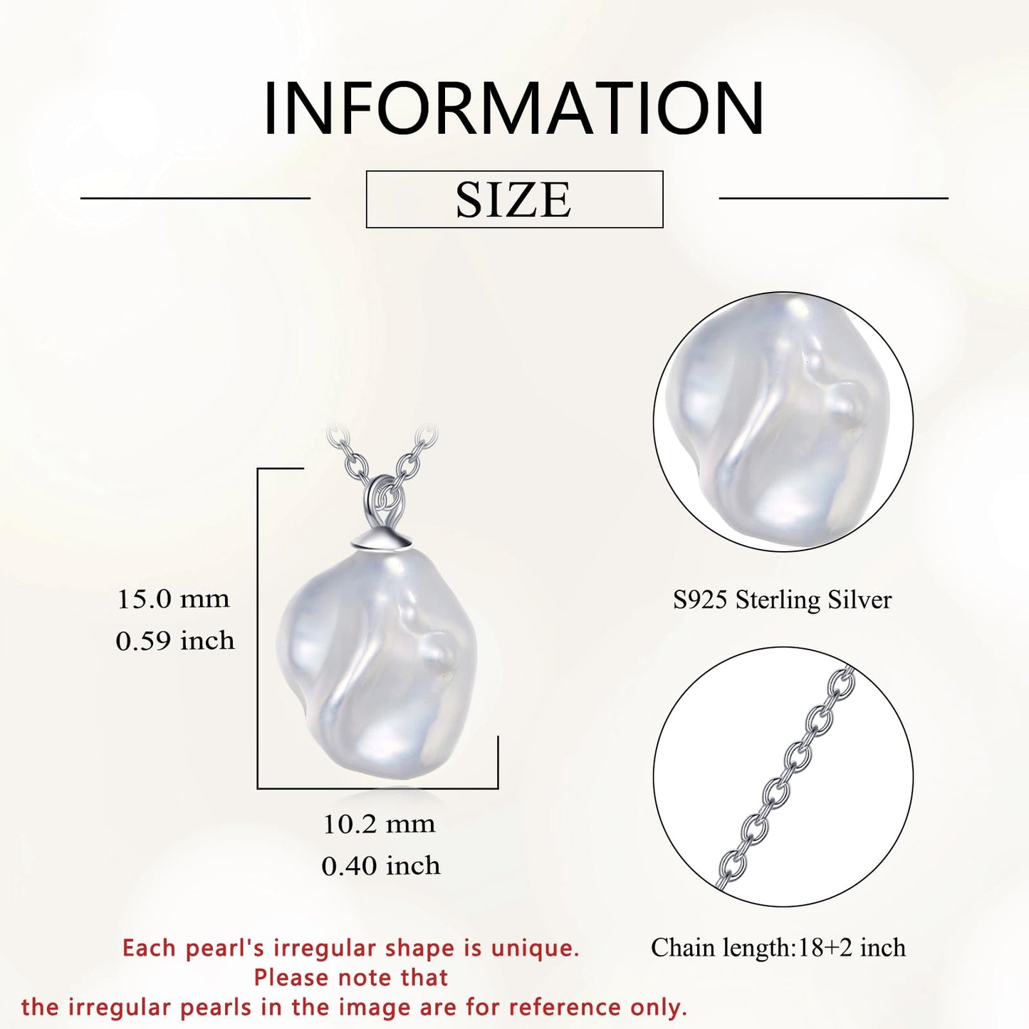 POPLYKE Baroque Pearl Necklace Sterling Silver Irregular Pearl Choker Necklace for Women Freshwater Cultured Pearls Wedding Bridesmaids Anniversary