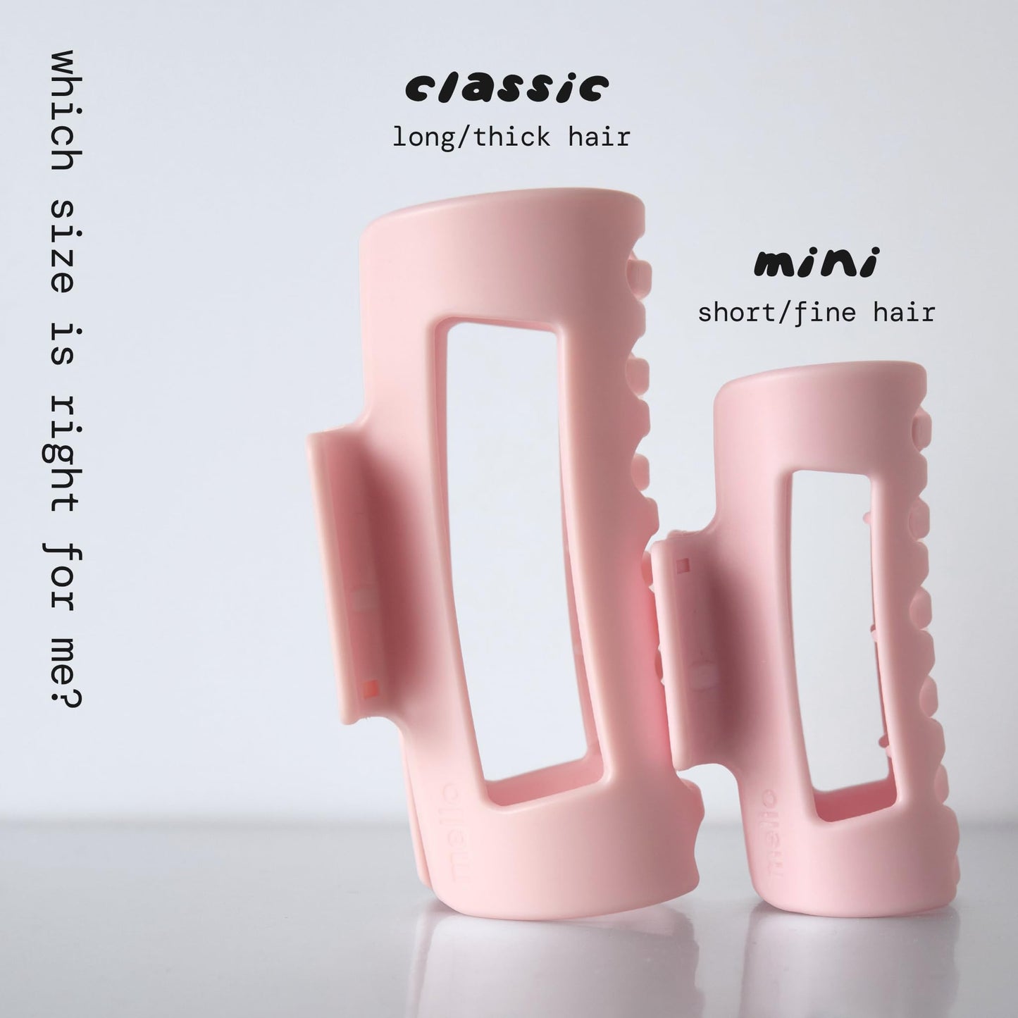 The Original Mello Hair Claw Clip Squishy Claw Clip Made in Korea Patent Pending 30021976 (Pink, Medium)