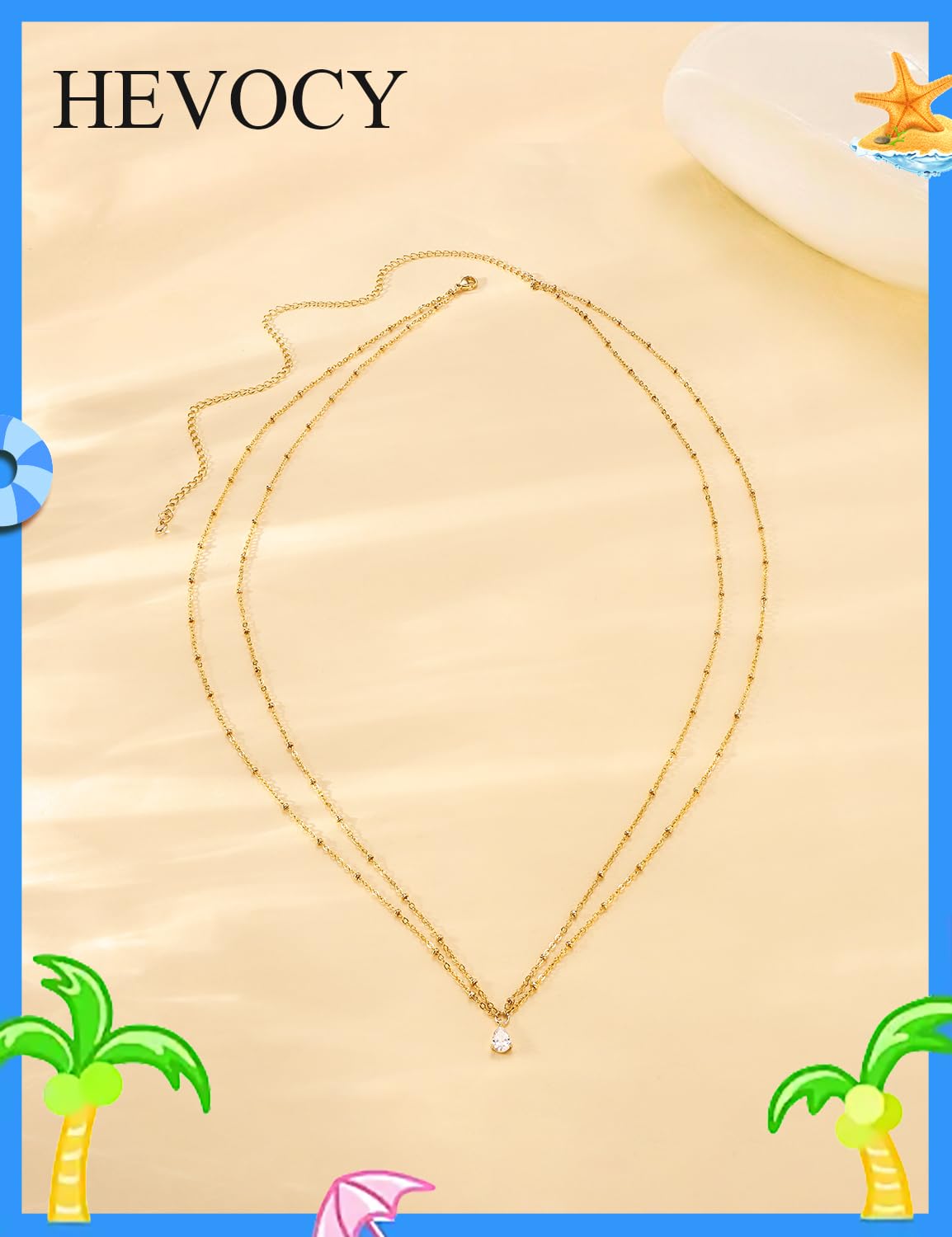 HEVOCY Gold Waist Chain for Women, Trendy Layered Belly Chain Jewelry, Adjustable Body Chain for Beach & Summer Outfit