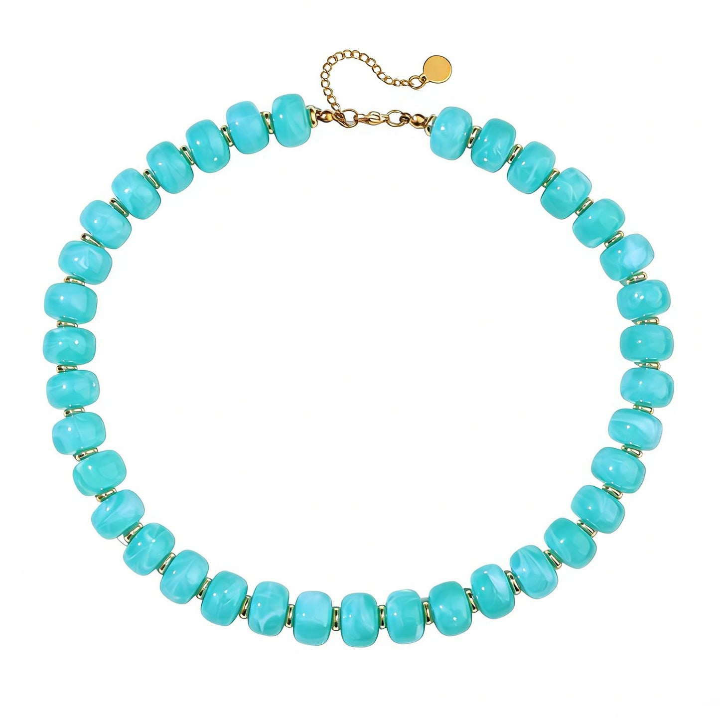 joymiao Chunky Beaded Necklace Boho Necklaces for Women Colorful Beaded Necklaces Gemstone Necklace Handmade Summer Beach Jewelry