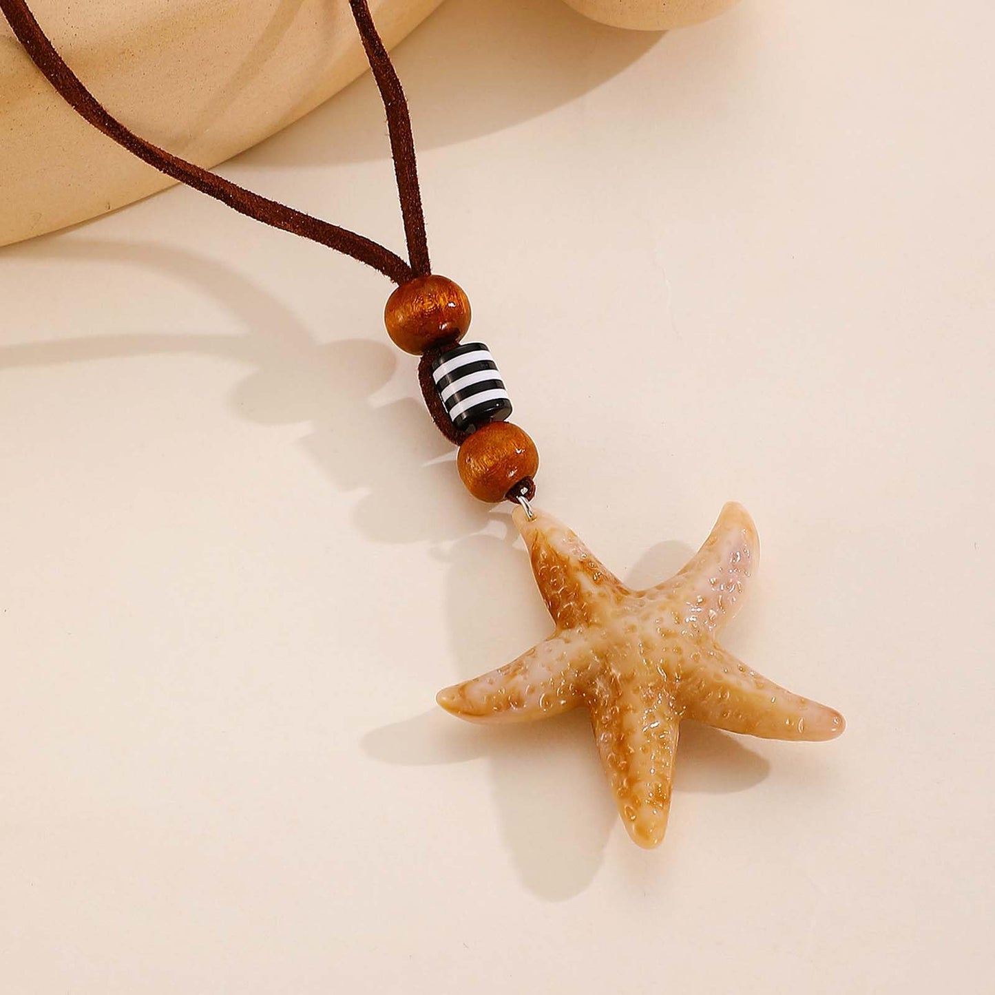 EDWTG Boho Starfish Necklace for Women Hawaiian Necklace Summer Bohemian Starfish Necklaces Ocean Beach Necklaces Accessory Jewelry (W)