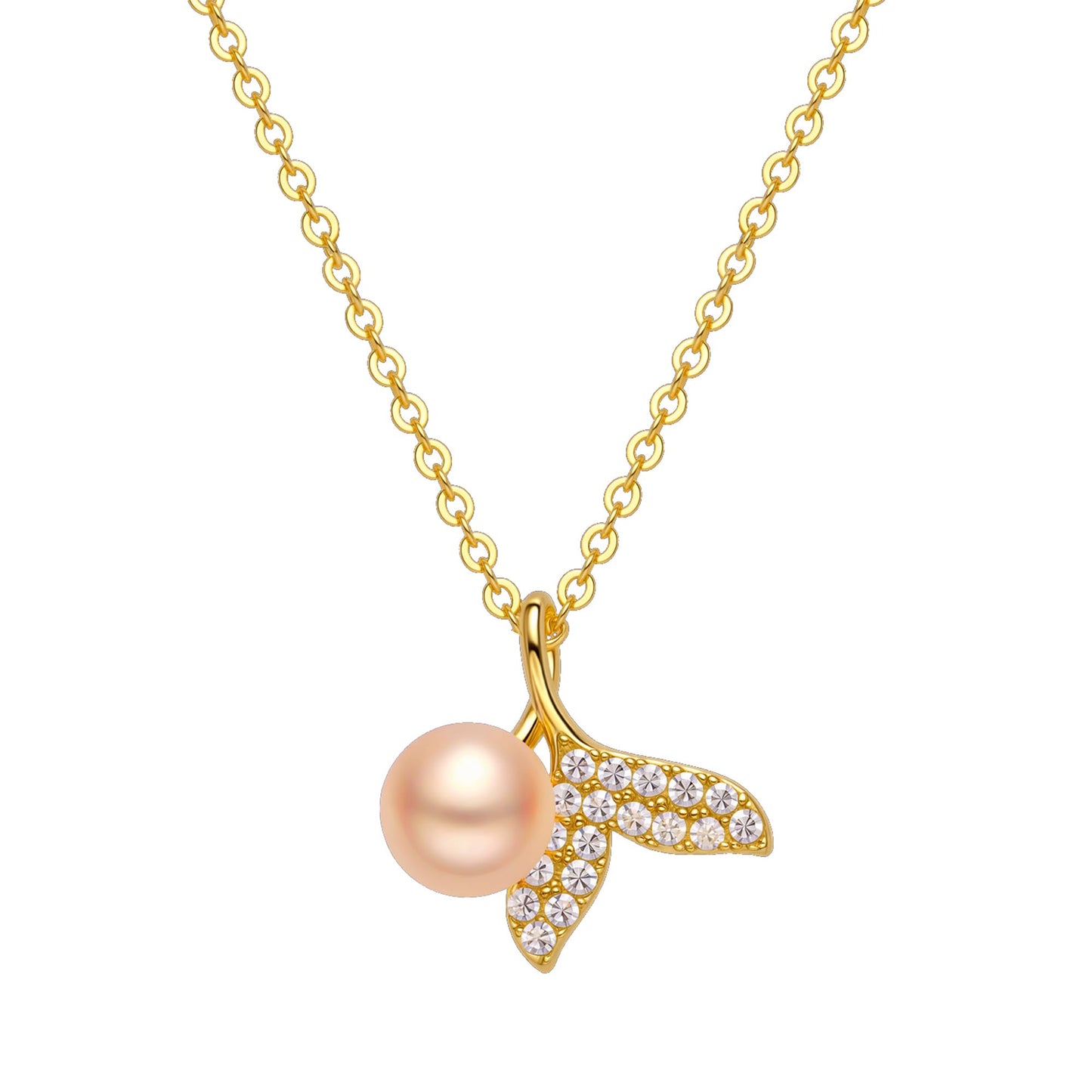 GLUBU Fish Necklace for Women Natural Pearl Necklace Mermaids Summer Beach Necklaces for Women Sea Jewelry Elegant Pearl Choker Necklaces for Women Summer Necklace Gift