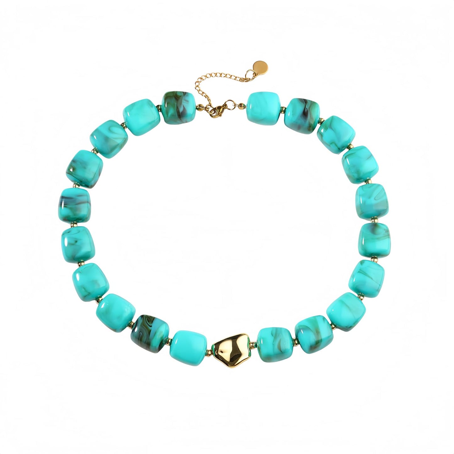 joymiao Statement Necklace for Women Resin Chunky Beaded Necklaces Big Bead Necklace Statement Necklaces Jewelry Summer Accessories
