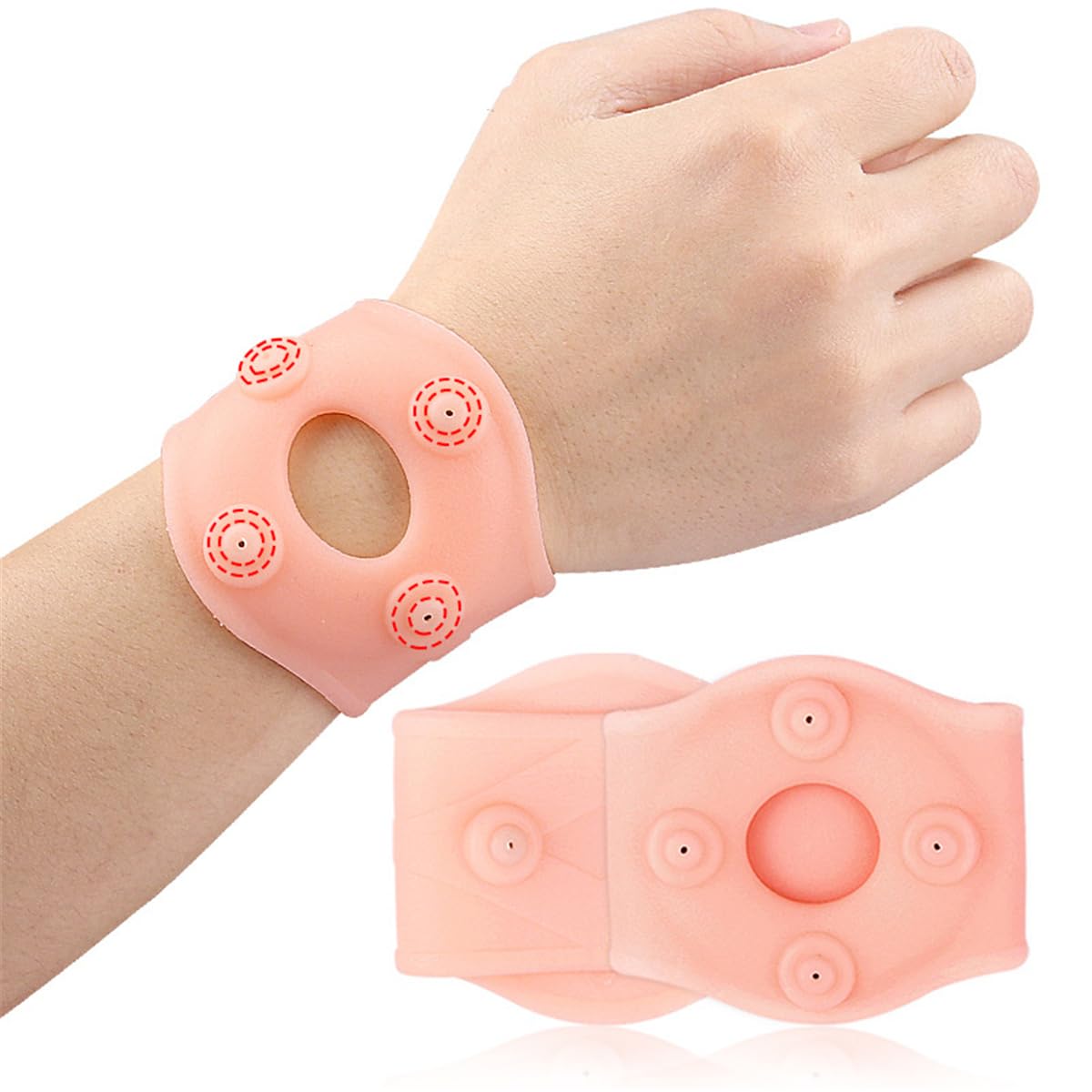 Price Xes Silicone Wrist Compression Brace, 1 Pair Magnetic Wrist Support Sleeve for Tendonitis, Arthritis, Carpal Tunnel Pain Relief, Elastic Wrist Wrap Wristbands for Workout, Fitness, Typing