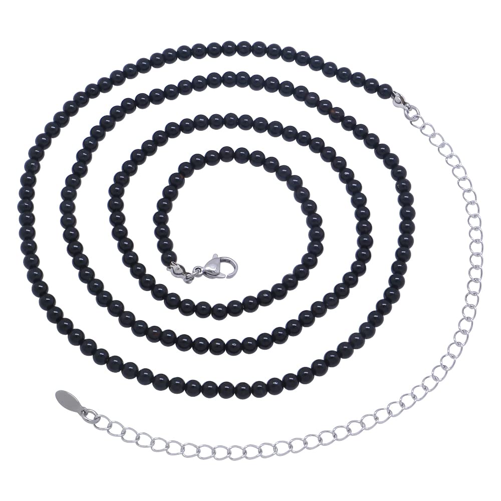 Waist Beads for Women, Gemstone Belly Chain Adjustable Beach Waist Jewelry Body Accessories for Women Girls Crystal Beaded Waist Chains (Black Agate)