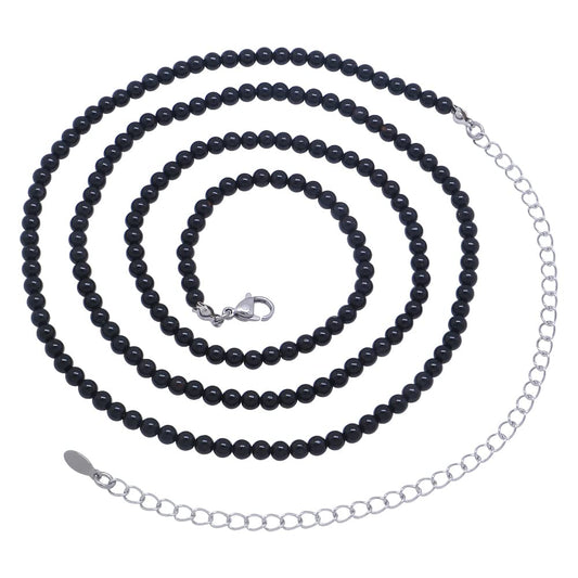 Waist Beads for Women, Gemstone Belly Chain Adjustable Beach Waist Jewelry Body Accessories for Women Girls Crystal Beaded Waist Chains (Black Agate)