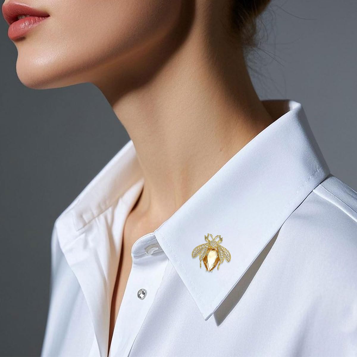 Crystal Bee Brooch for Women Zirconia Bee Pin Bee Jewelry Birthday Mother's Day for Mother Wife Girlfriend