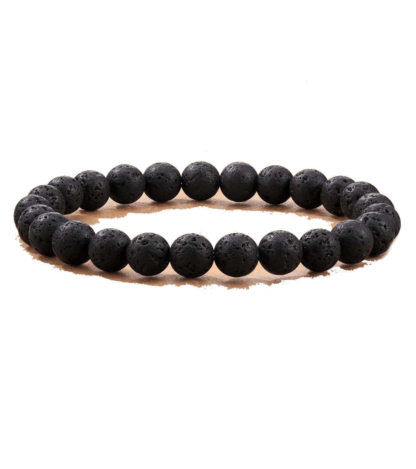 Seyaa Lava Rock Bracelet, Mens Bracelet, Crystal Beaded Bracelet Unisex, Inspirational Anniversary Christmas Birthday Valentines Day Gifts for Him Men Women
