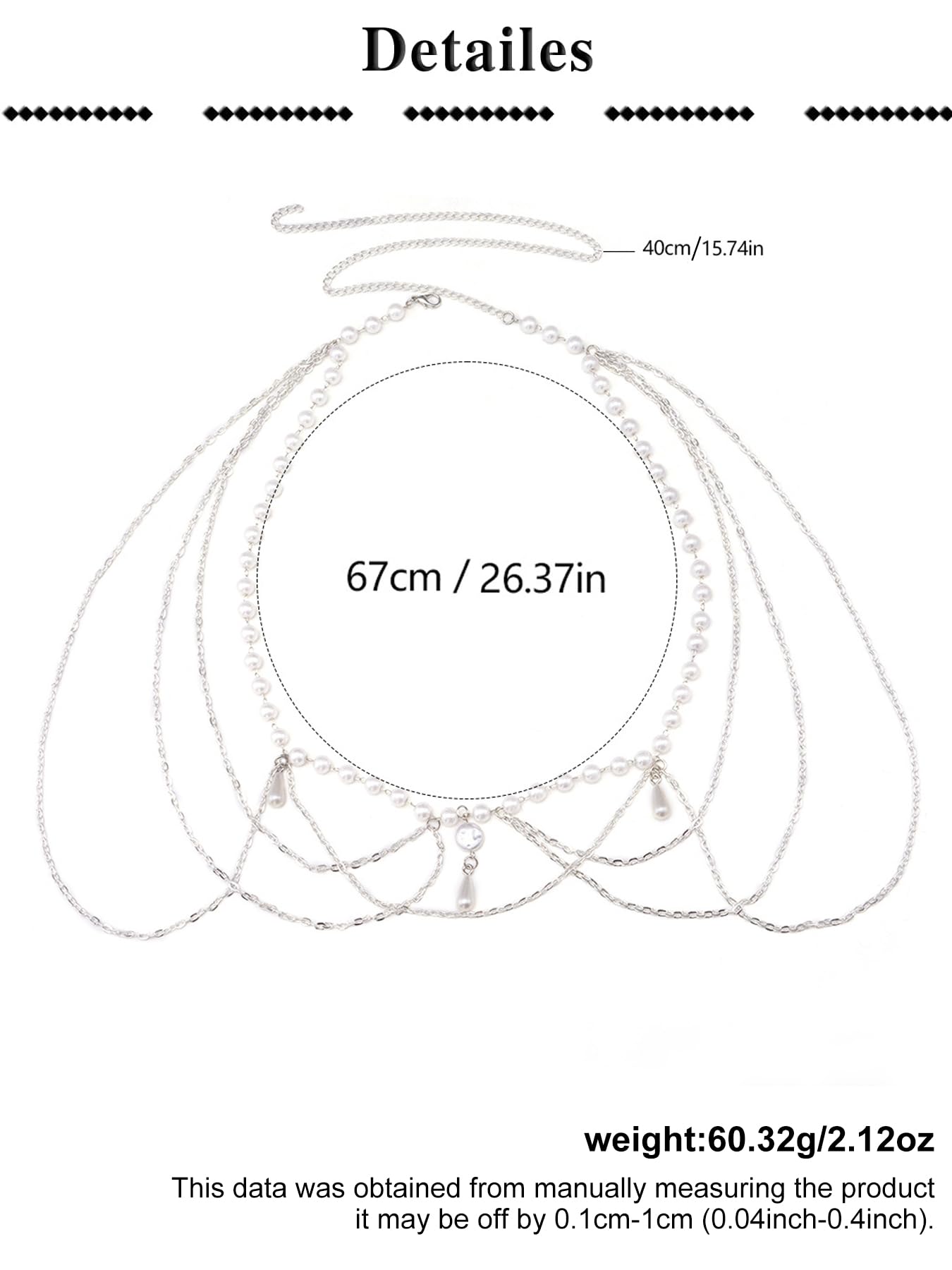 MODRSA Silver Belt Chain Belt for Women Fashion Plus Size Silver Pearl Waist Chains Metal Layered Belts Chains no Tarnish Trendy Belly Belts for Women Dress Pearl Waist Jewelry Dainty