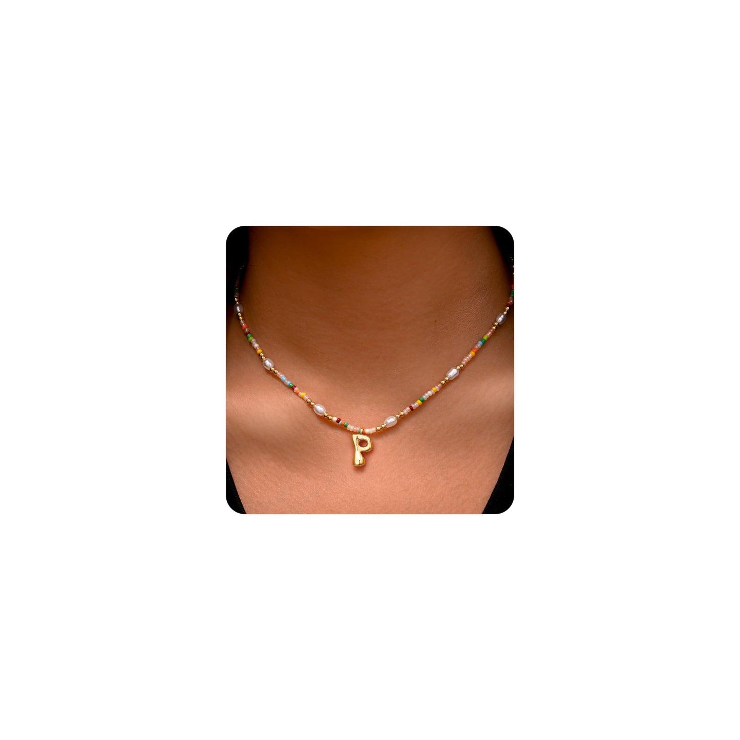 Ritach Initial Necklaces for Women - Letter Necklace Initial P Necklaces for Women Trendy Teen Girl Gifts Dainty Gold Necklace for Girls Teens Jewelry