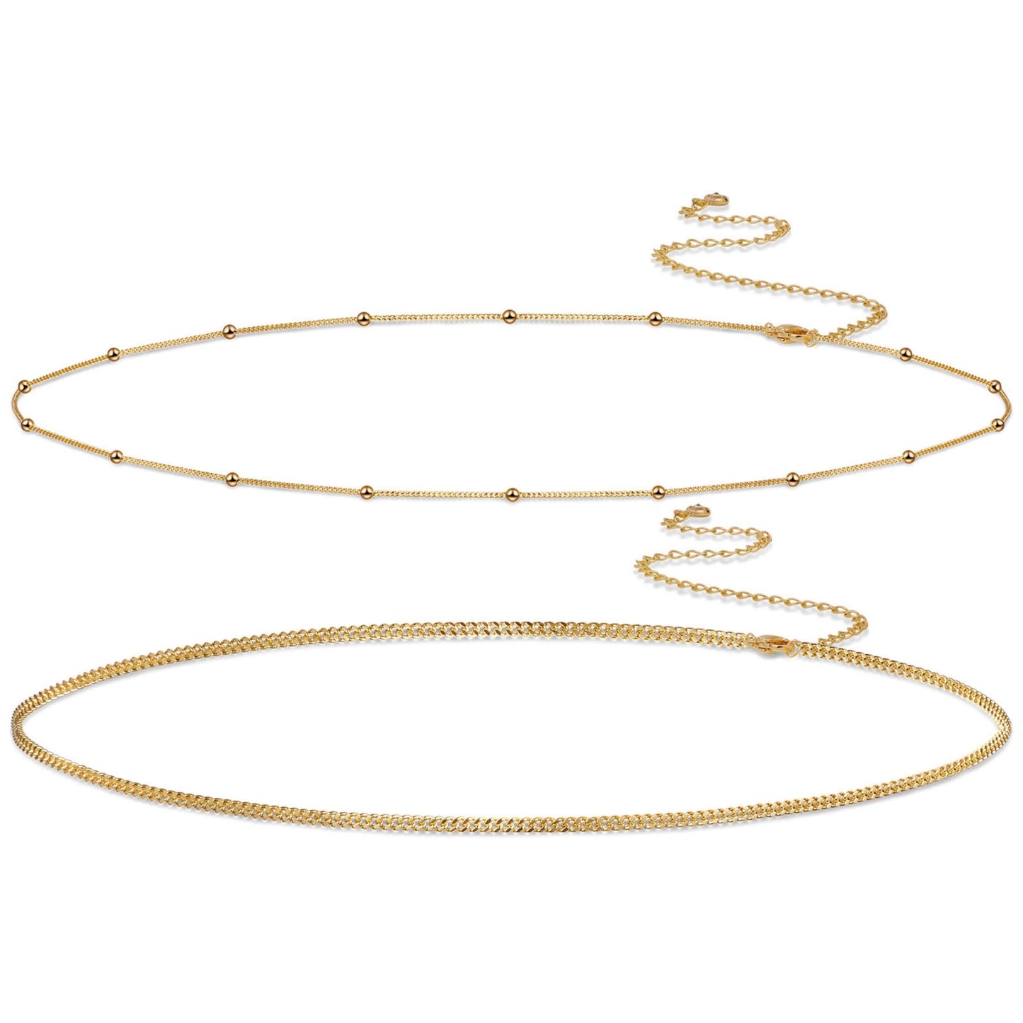 VIROMY Gold Waist Beads Chain for Women Waterproof Belly Chain Cuban Link Body Belt Chain Beach Women's Jewelry