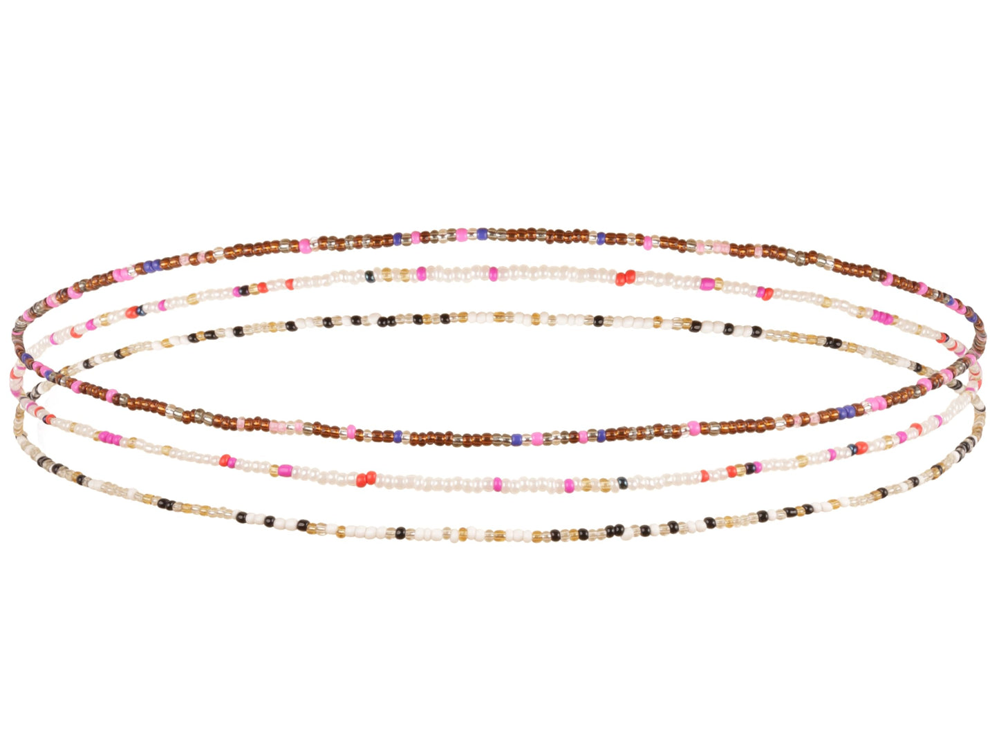 MINACHI Set of 3 Colorful Boho Beaded Belly Chains, Summer Handmade Waist Beads For Women