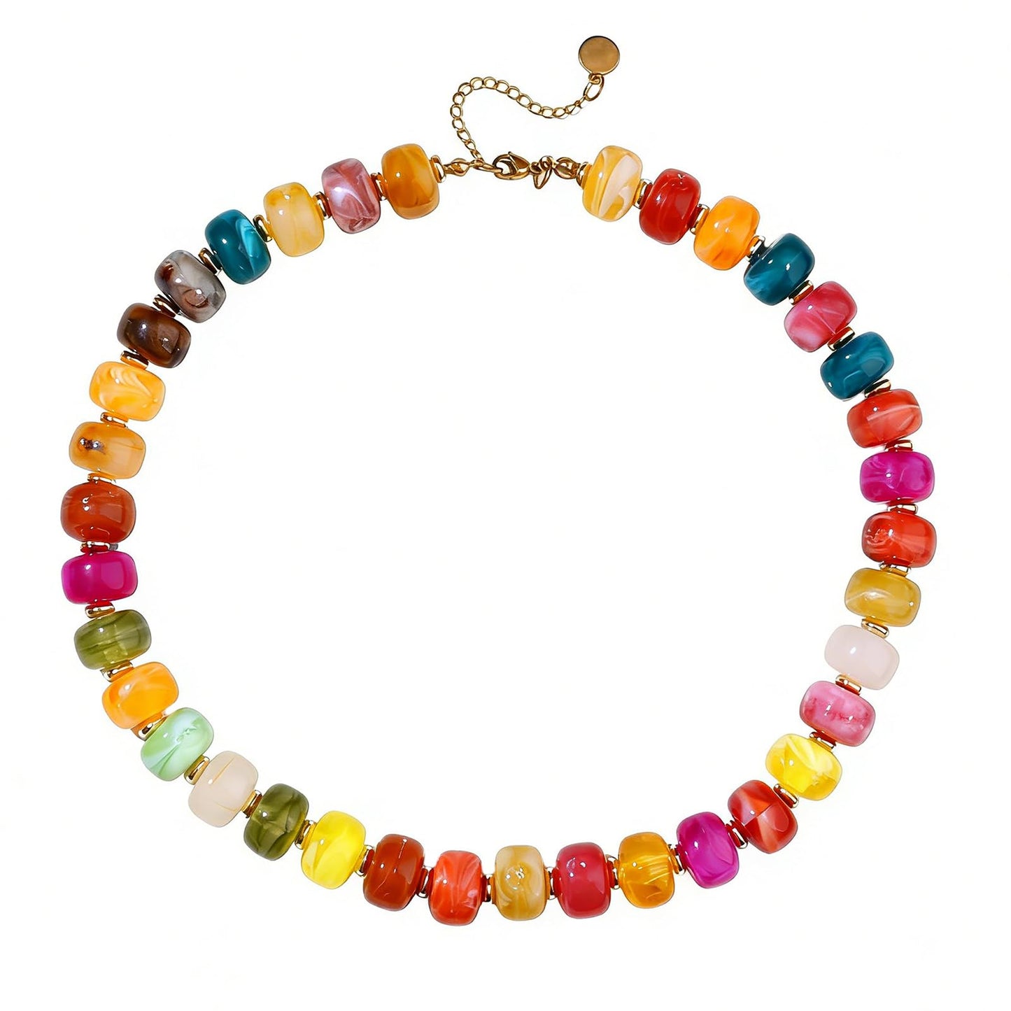 joymiao Chunky Necklaces for Women Big Beaded Necklace Colorful Beaded Necklaces Charm Necklace Beach Summer Jewelry Accessories