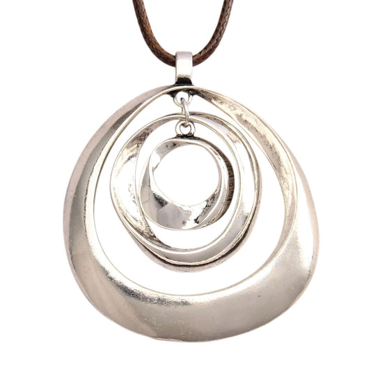 joymiao Boho Necklaces for Women Cord Necklace with Pendant Long Silver Necklace Vintage Sweater Necklace Hippie Jewelry for Women Girls Gifts