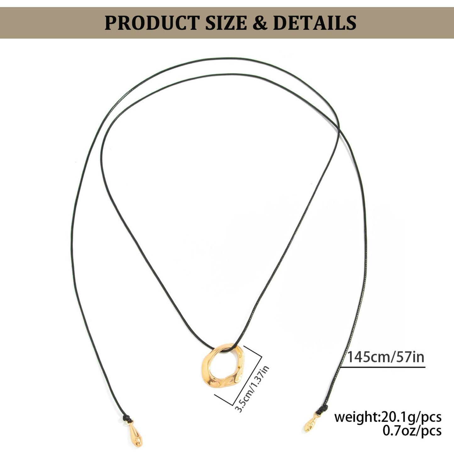 Hcrohihit Chunky Hollow Pendant Necklace for Women,Trendy Charm Big Circle Necklace Boho Punk Cowgirl Outfits Western Accessories (C-GD)