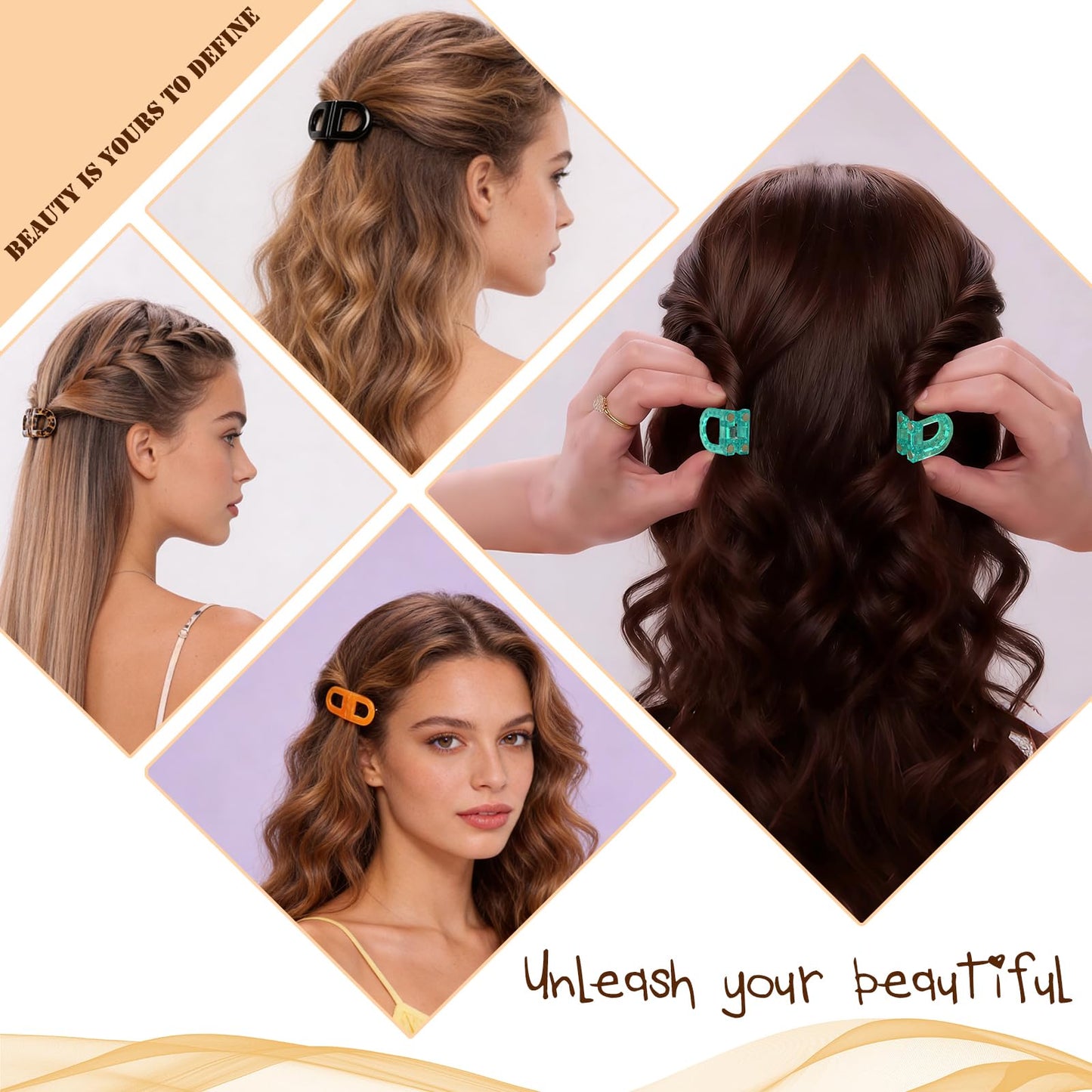 CHAOBANG Magnetic Hair Clips Strong Hold No Slip Styling Clips Gentle No Crease Design Lightweight Portable for Everyday Hairstyles Salon Travel All Hair (Black and Blue)