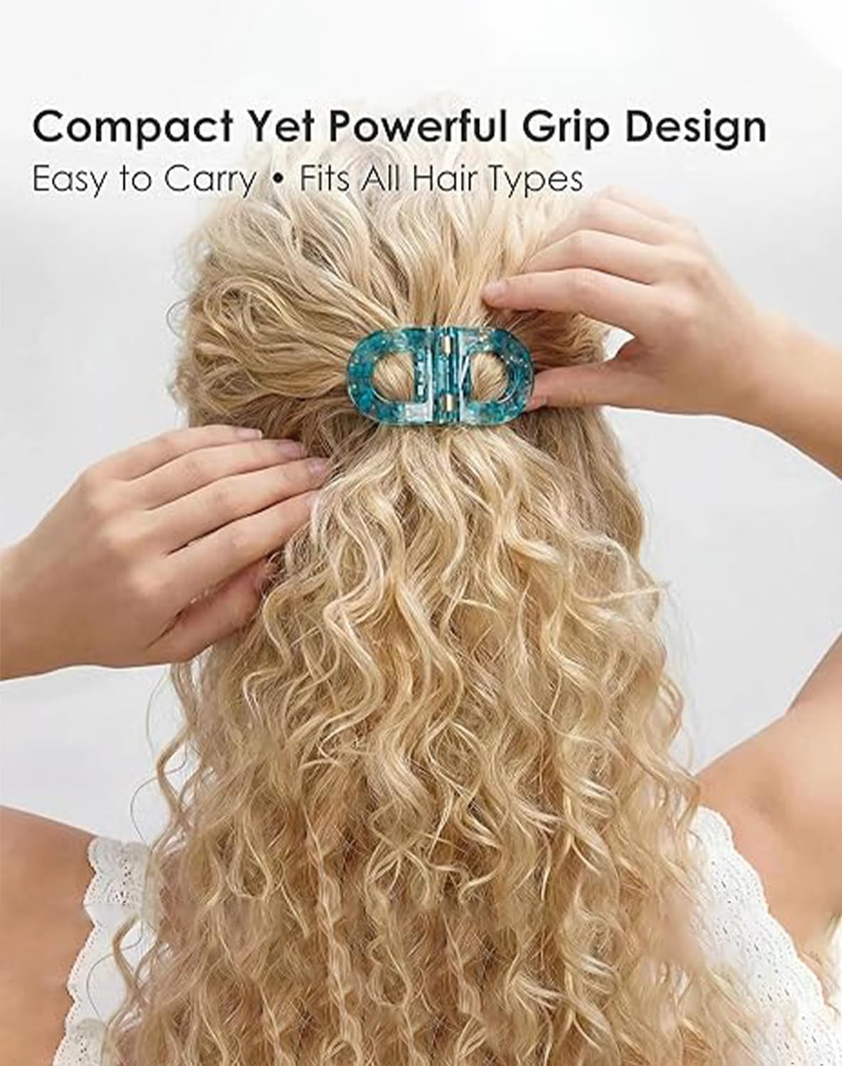 2 Pcs Magnetic Hair Clips, Strong Hold Magnetic Hair Styling Clips, Seamless 2-in-1 Design for Easy Everyday Hairstyles, Gentle on All Hair Types Strong Hold No Slip