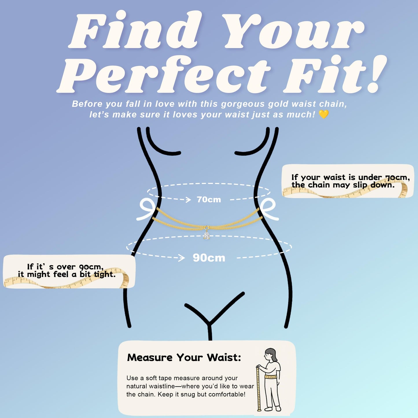 MOODEAR 925 Sterling Silver Waist Chain for Women - Layered Non Tarnish Belly Chains Drop Cubic Zirconia Body Chain Waterproof Jewelry Sexy Bikini Belt Gift for Summer Beach