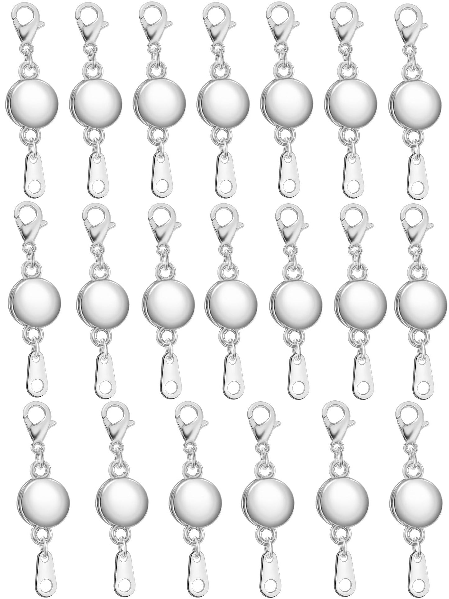 Dailyacc Magnetic Necklace Clasps and Closures - Round Bracelet Extender Clasps for Jewelry Making