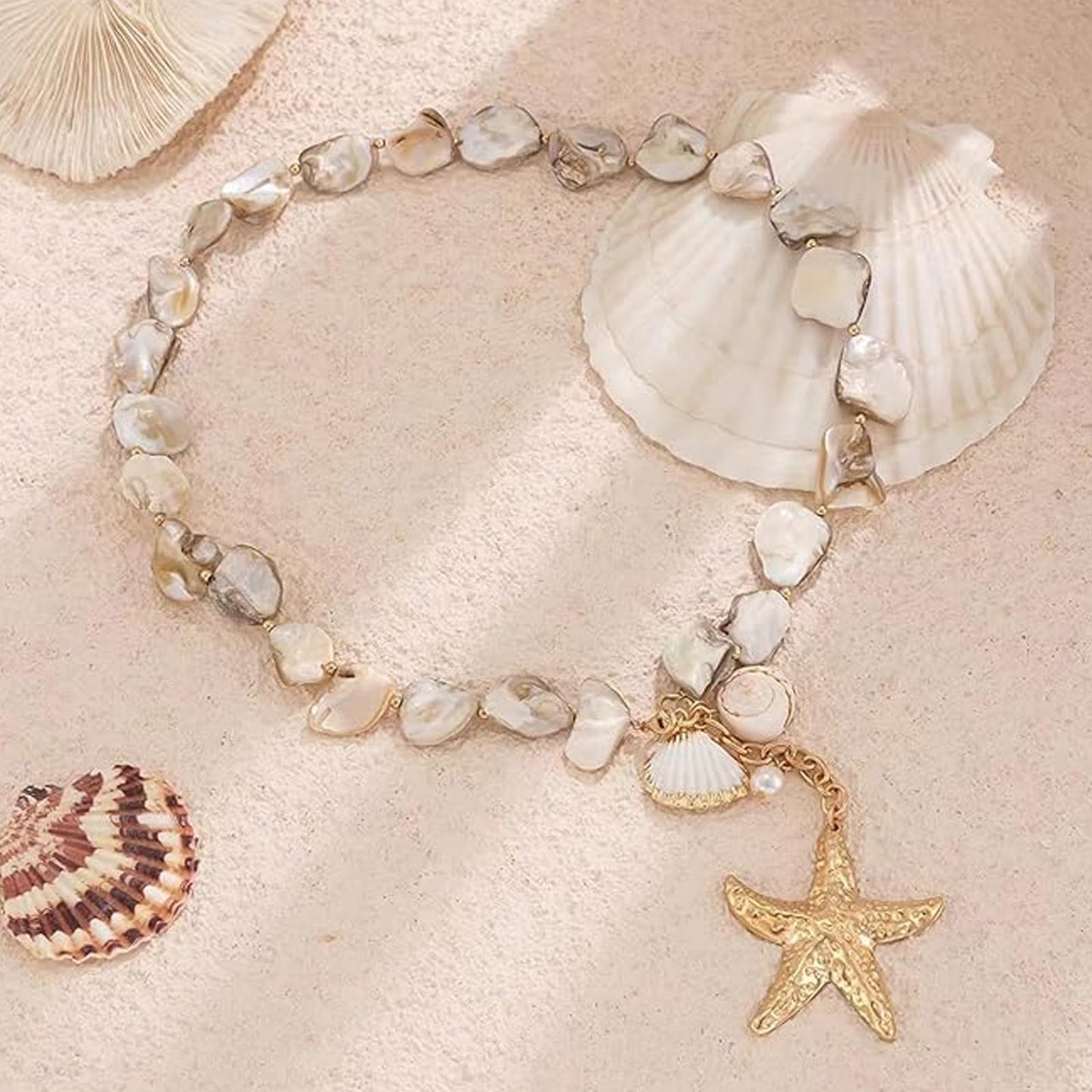 Your Always Charm Cowrie Shell Necklace for Women Puka Shell Necklace Beach Accessories Summer Vacation Outfits Layered Ocean Jewelry 2026