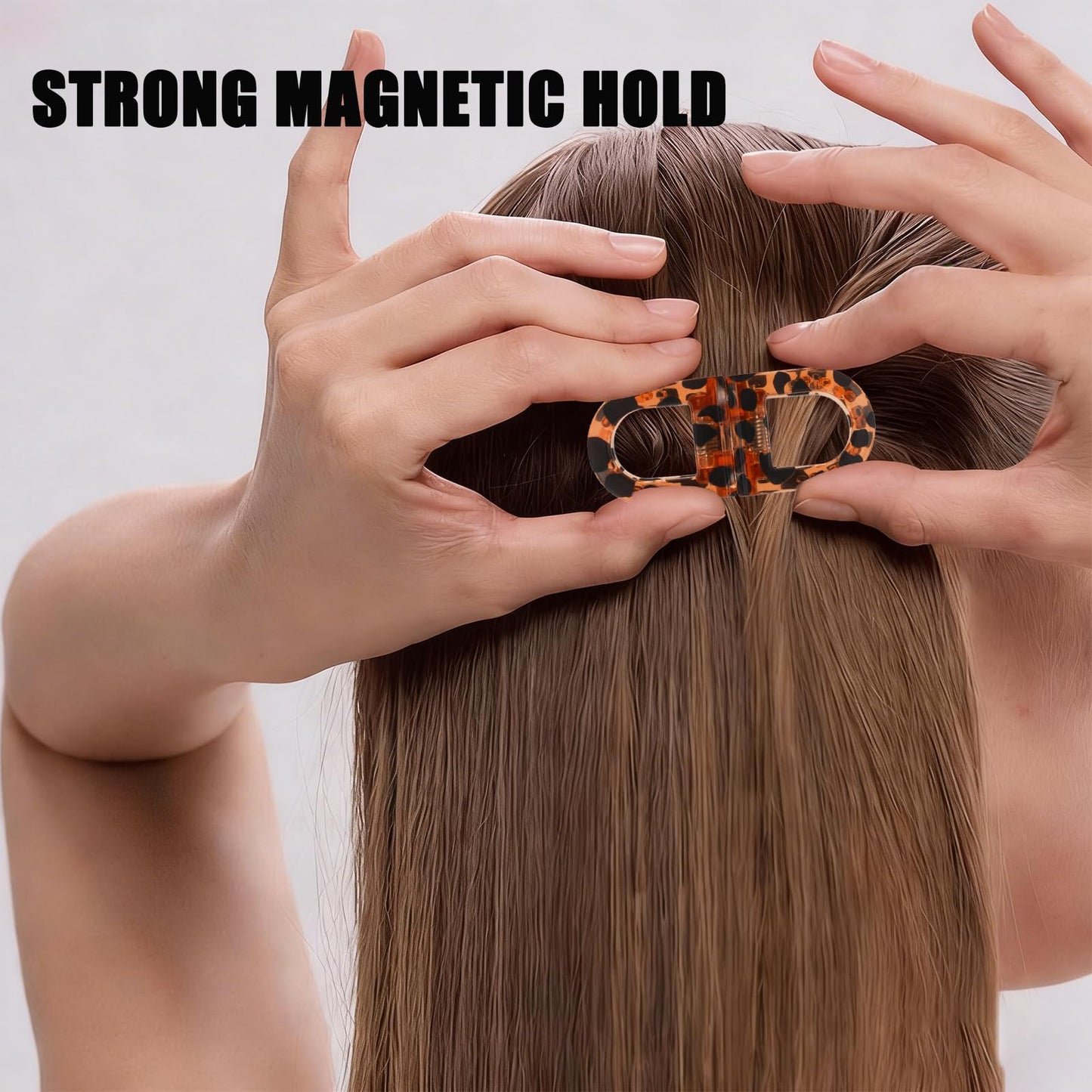 3 Pcs Magnetic Hair Clips for Women, Strong Hold No-Slip No Crease 2-in-1 Hair Styling Clips Gentle on All Hair Types for Easy Everyday Hairstyles