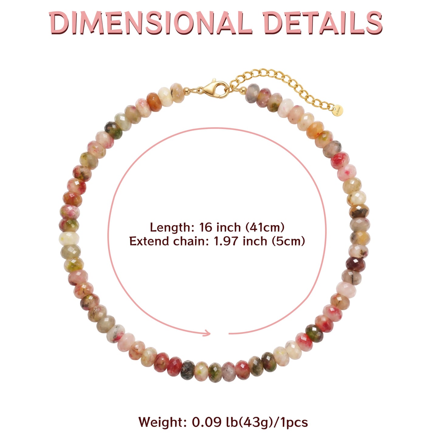 Badu Pomegranate Gemstone Beaded Necklace for Women Natural Stone Bead Beach Choker Necklace Fashion Trendy Jewelry Gifts