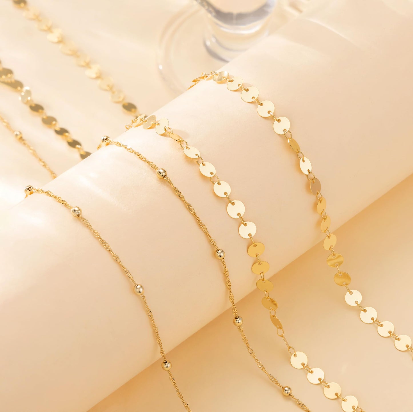 CHESKY Gold Waist Beads, Dainty Waist Chain Summer Body Chain Jewelry for Women Hypoallergenic Belly Wave Chain Non Tarnish Waterproof Gold Beach Jewelry for Women Gifts