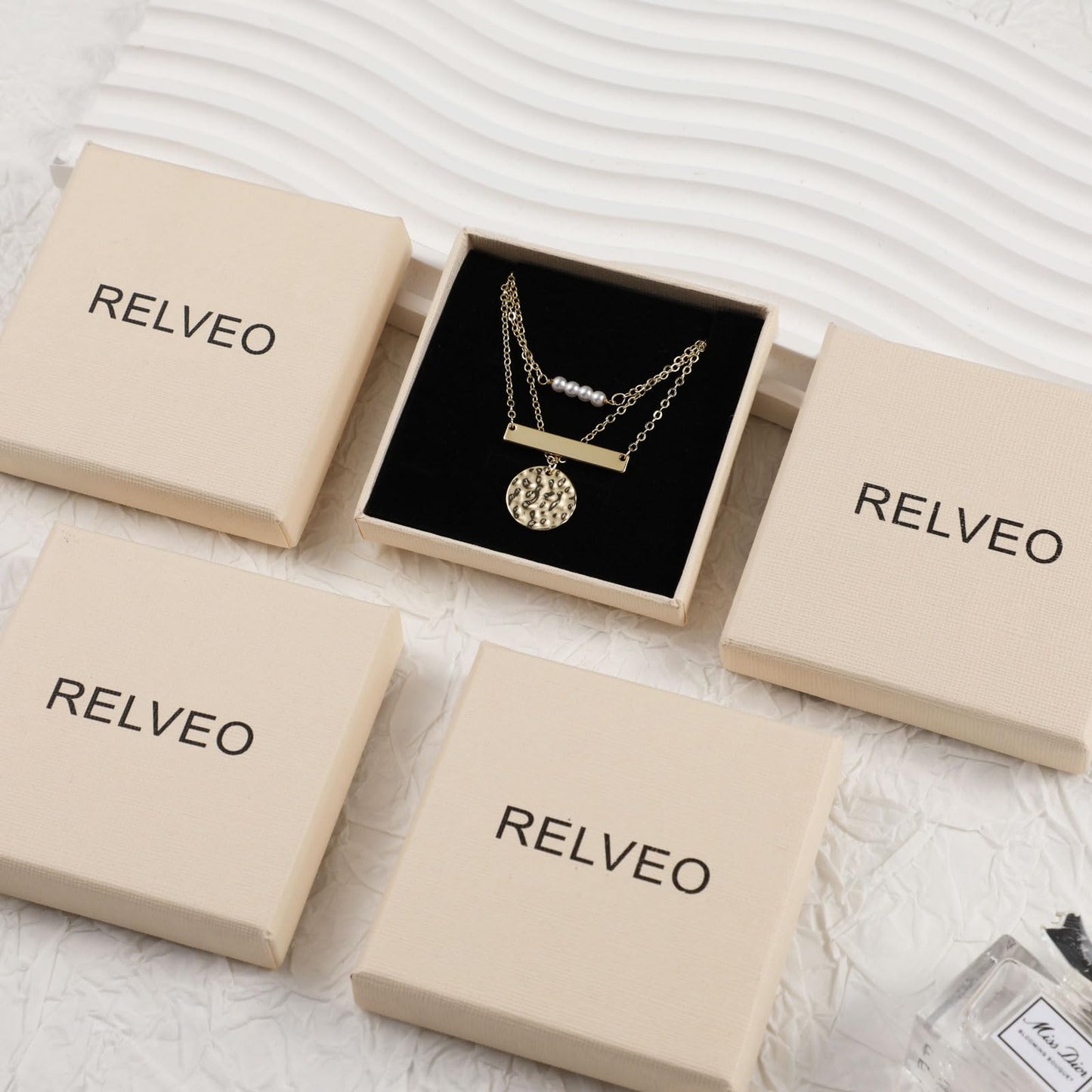 RELVEO 2PCS Gold Waist Chain Adjustable Layered Belly Chain Body Chain Jewelry for Women Sexy Bikini Beach Pearl Waist Chains