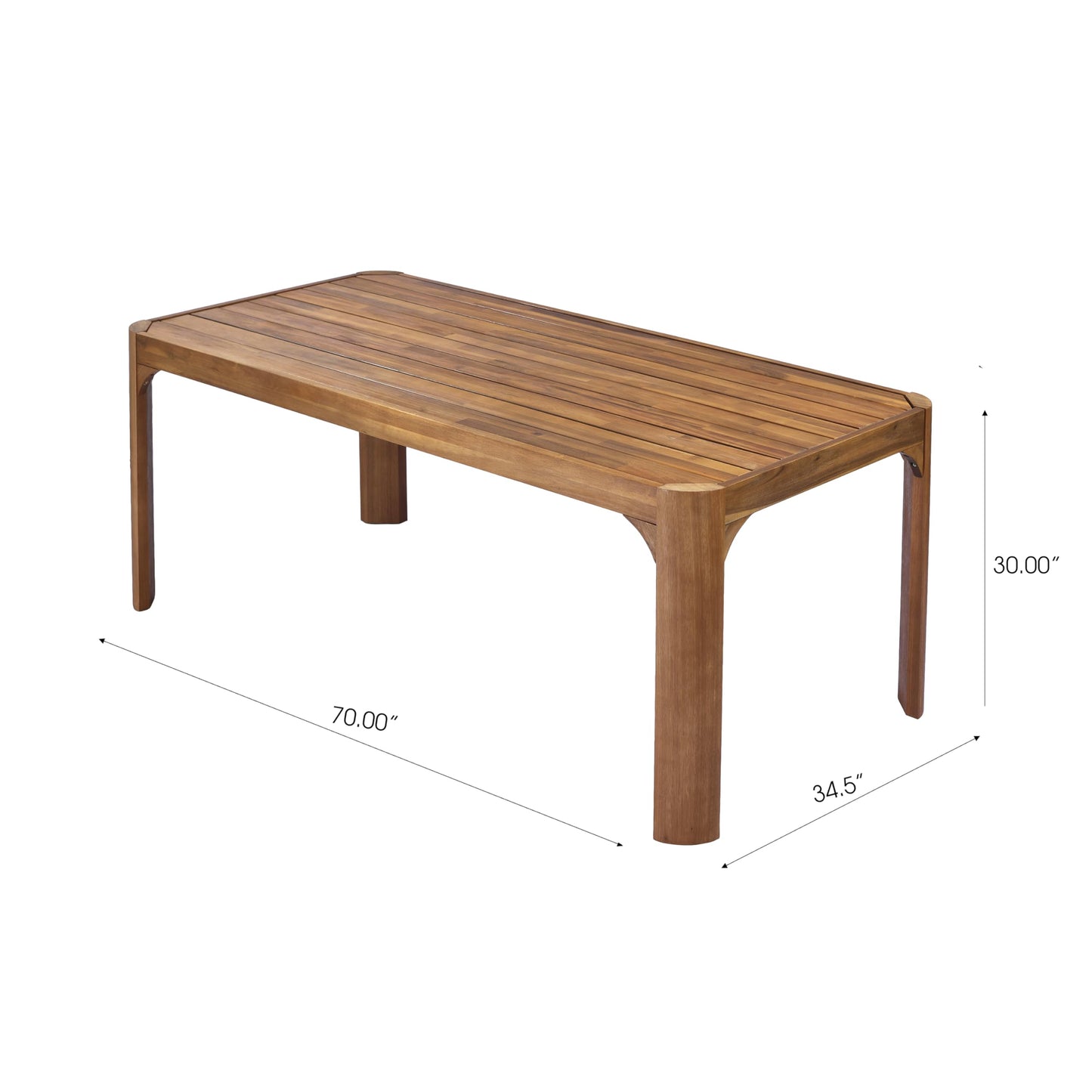 Christopher Knight Home Outdoor 6 Piece Dining Set – 70" Acacia Wood Table with 4 KD Chairs Include Cushions & 57" Bench, Teak Finish Patio Garden Backyard Furniture Set