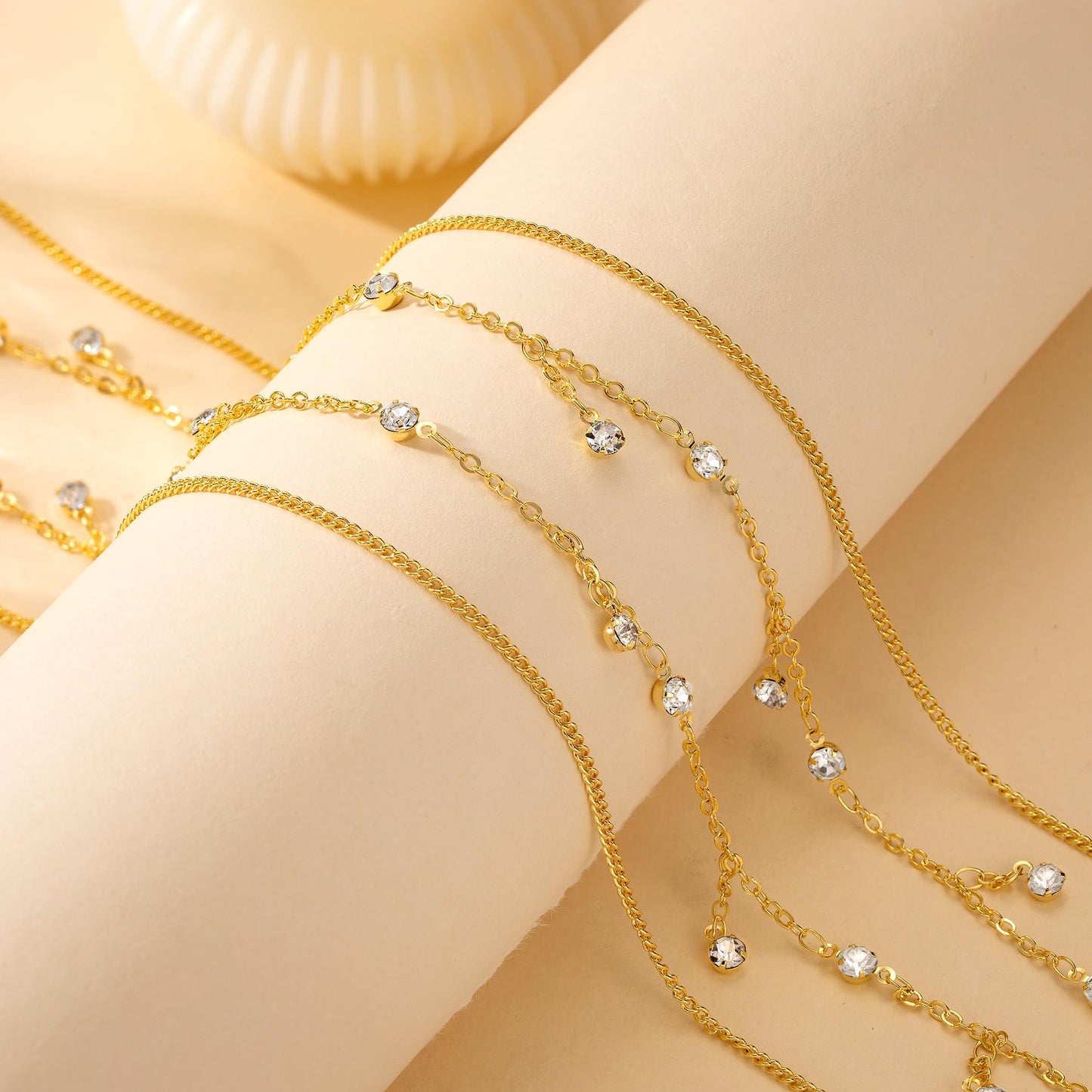 CHESKY Gold Waist Chain for Women Trendy, Dainty 14k Gold Plated Layered Belly Chain Adjustable Waterproof Sexy Bikini Cuban CZ Chain Hypoallergenic Non Tarnish Body Chain Jewelry for Women Gifts