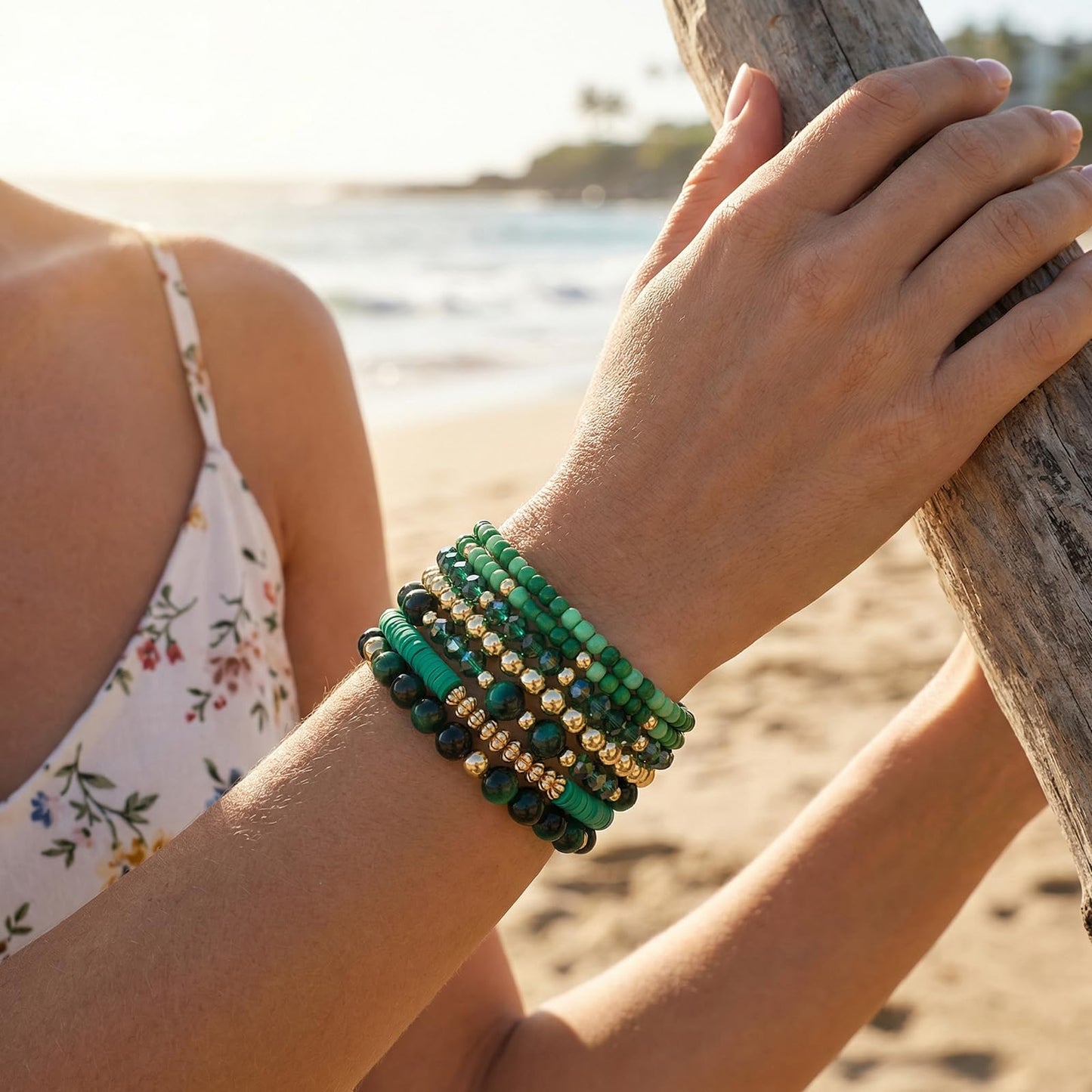 Briutn Boho Bracelets for Women Men Stretch Beaded Bracelet Friendship Jewelry