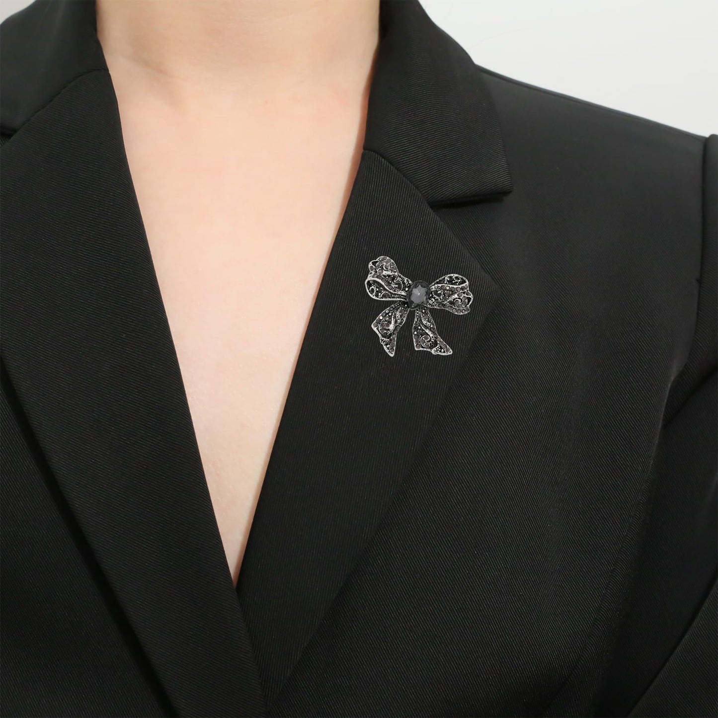 Vancy Utopia Rhinestone Bowknot Brooch Crystal Brooches for Women Pin Wedding Fashion Brooches Jewelry Accessories,Women Gift